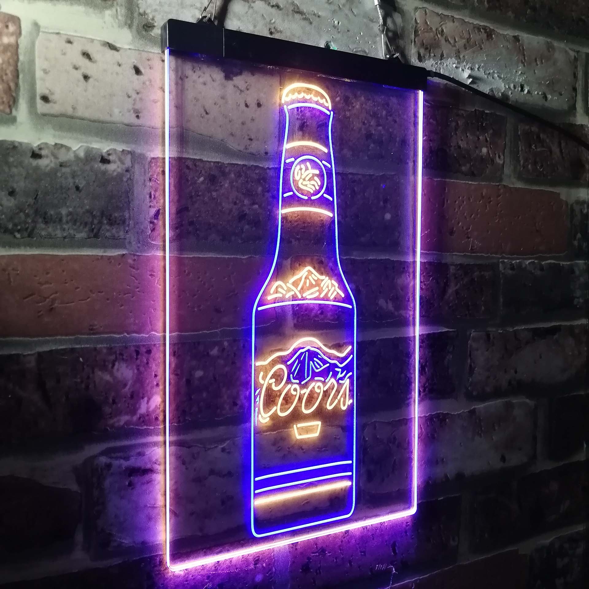 Coors Bottle Beer Mountain Neon-Like LED Sign - ProLedSign