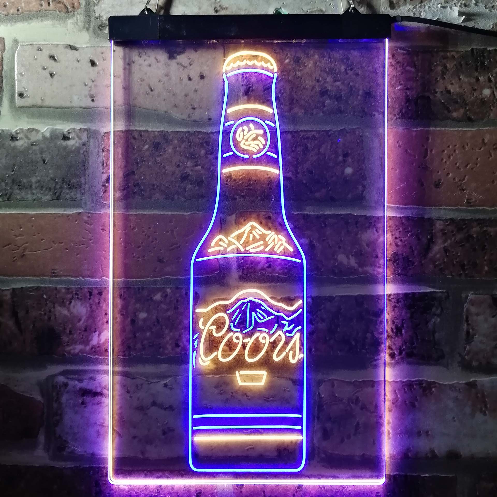 Coors Bottle Beer Mountain Neon-Like LED Sign - ProLedSign