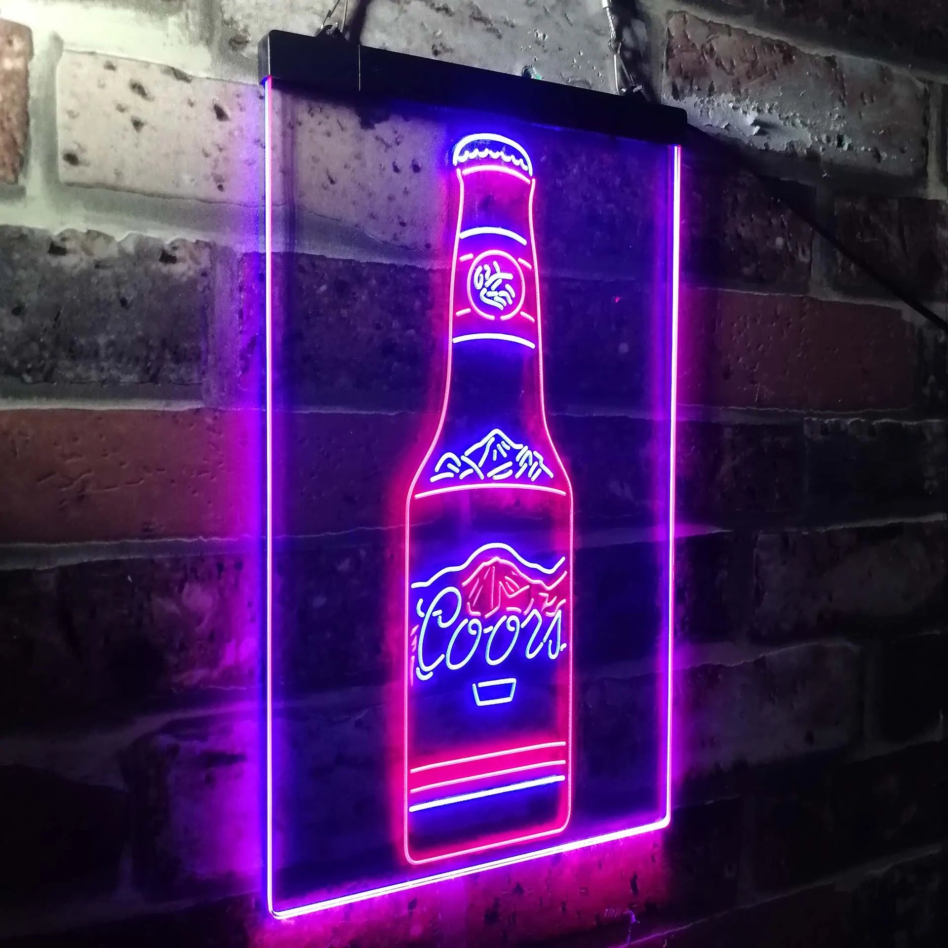 Coors Bottle Beer Mountain Neon-Like LED Sign - ProLedSign