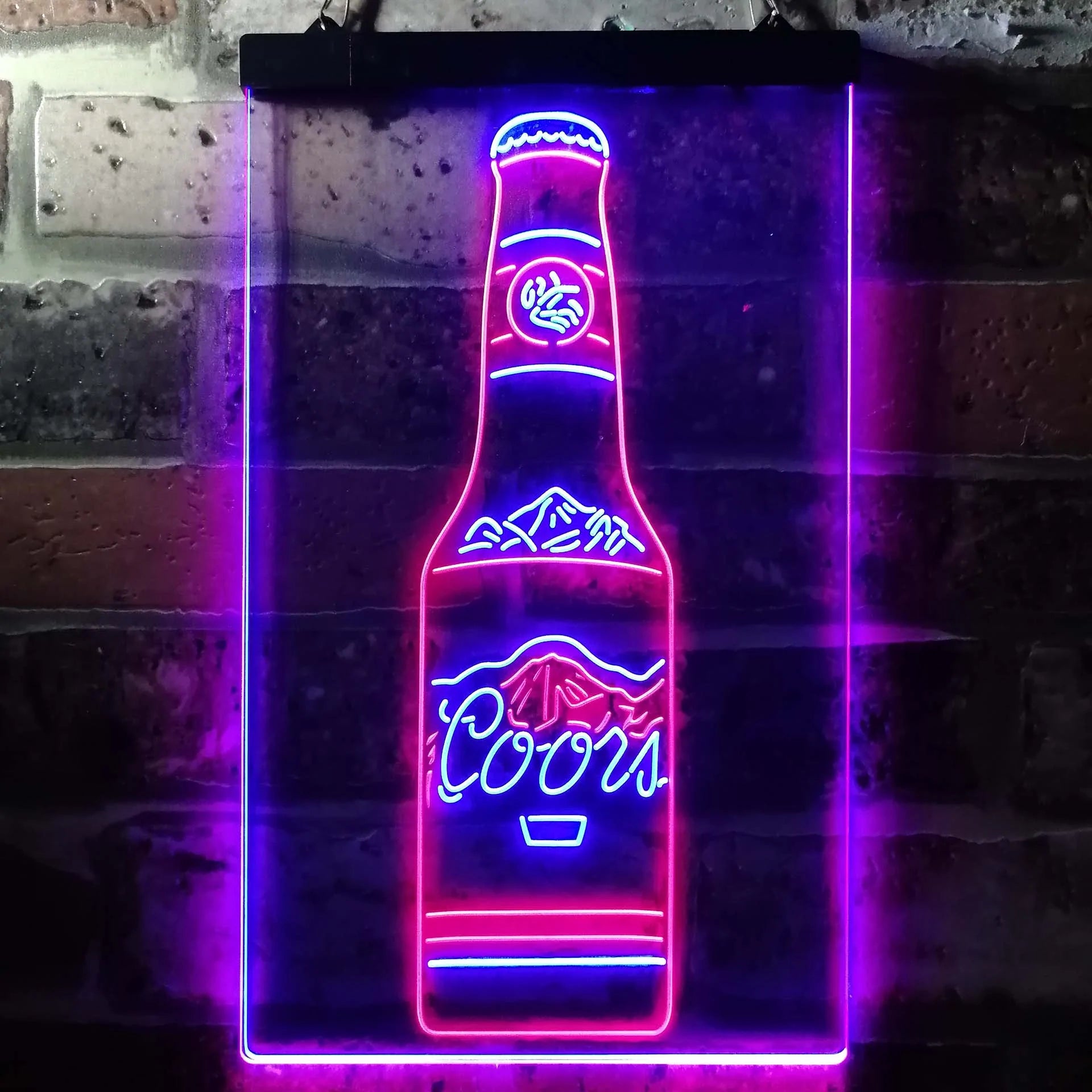 Coors Bottle Beer Mountain Neon-Like LED Sign - ProLedSign