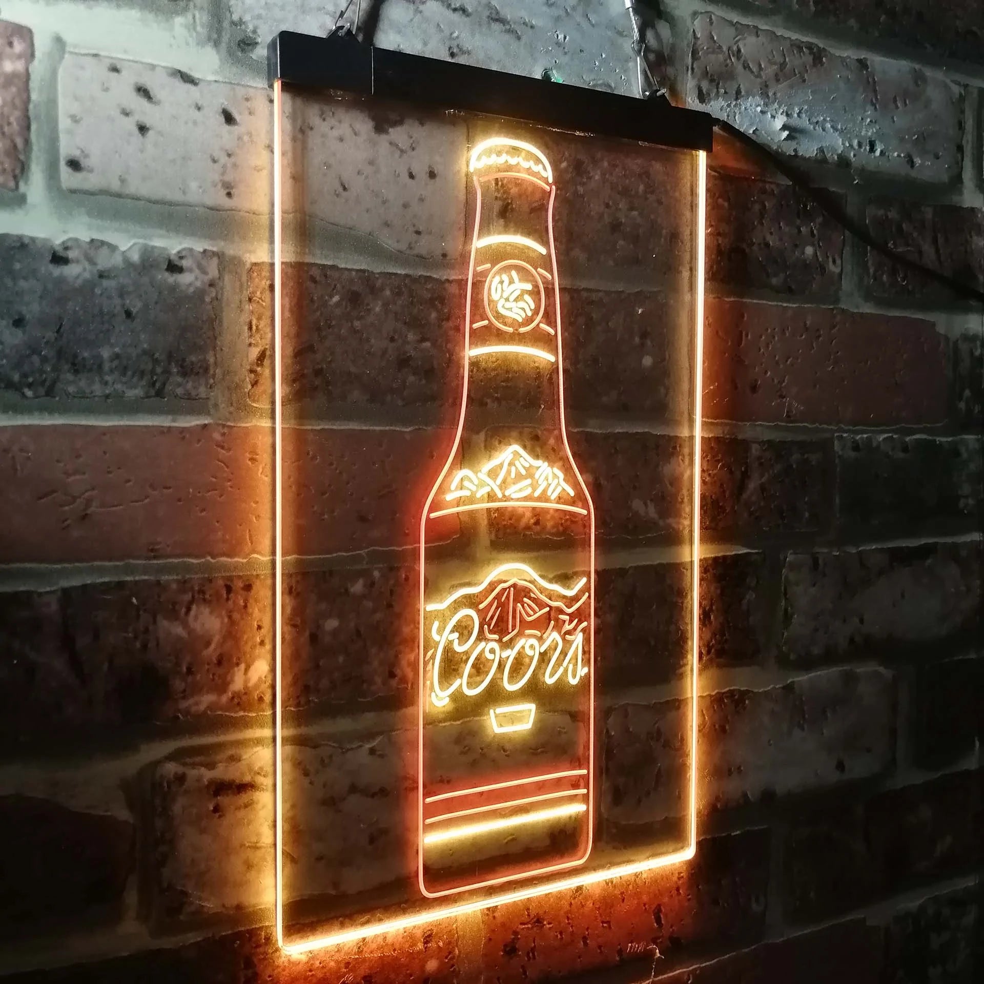 Coors Bottle Beer Mountain Neon-Like LED Sign - ProLedSign