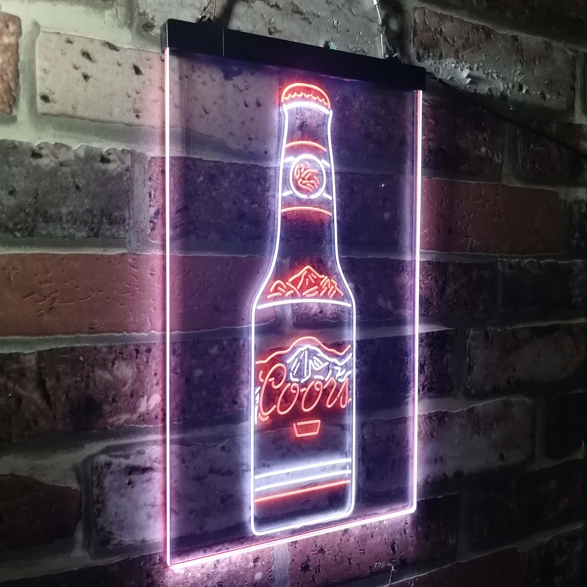 Coors Bottle Beer Mountain Neon-Like LED Sign - ProLedSign