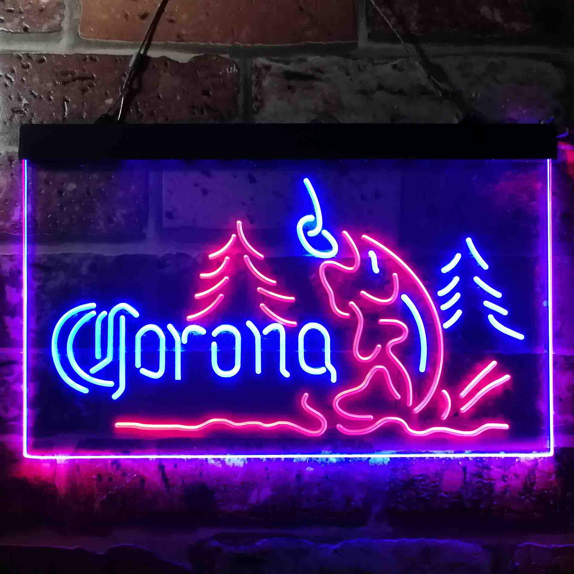 Corona Fishing Cabin House Neon-Like LED Sign