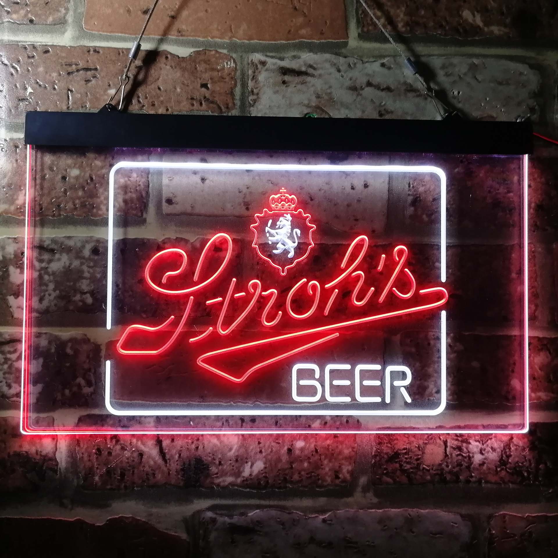 Stroh's Beer Man Cave Bar Neon-Like LED Sign