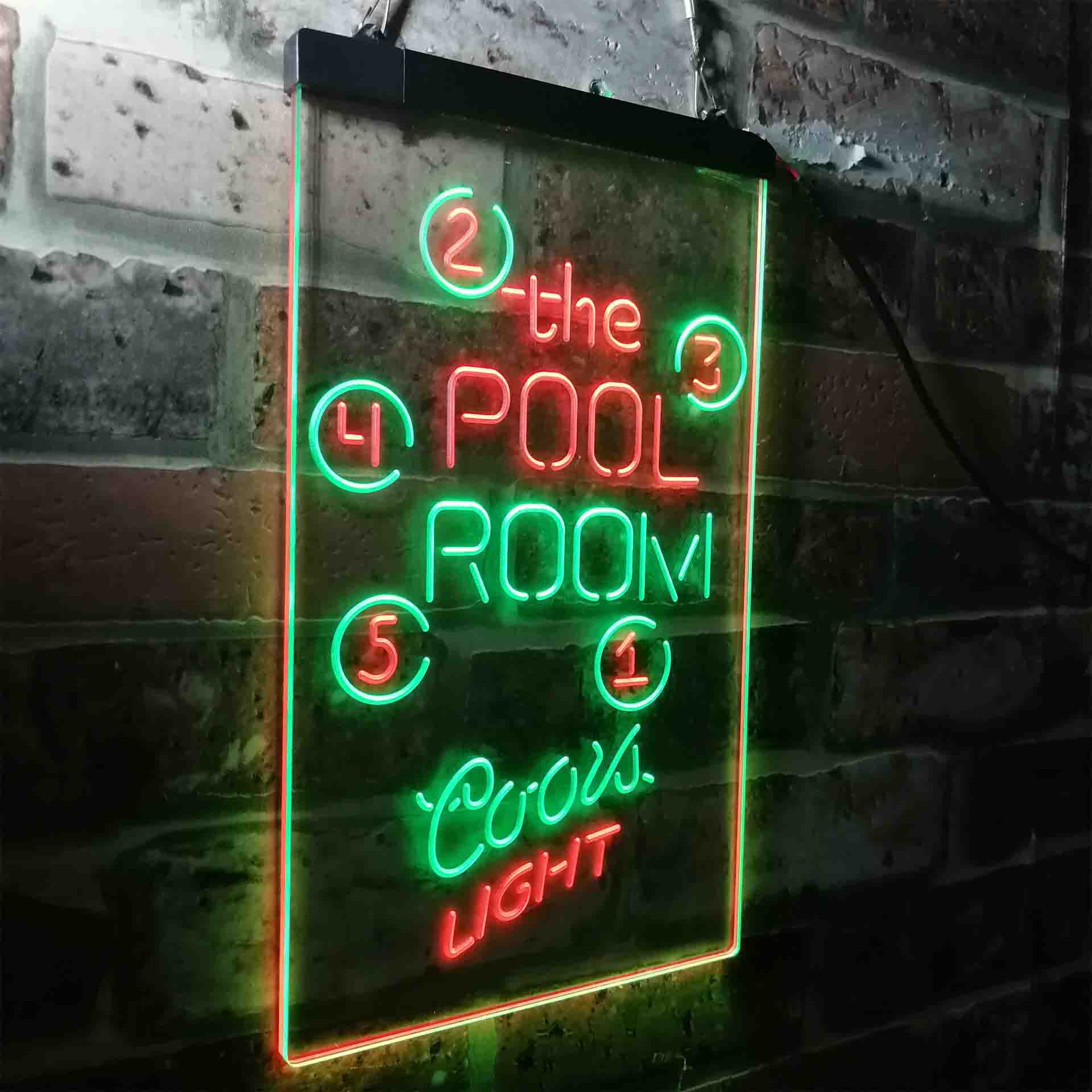 Coors Light Pool Room Man Cave Neon-Like LED Sign