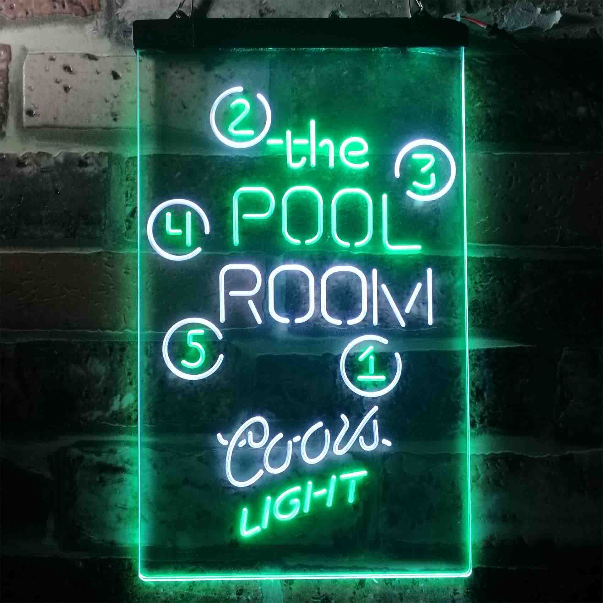 Coors Light Pool Room Man Cave Neon-Like LED Sign