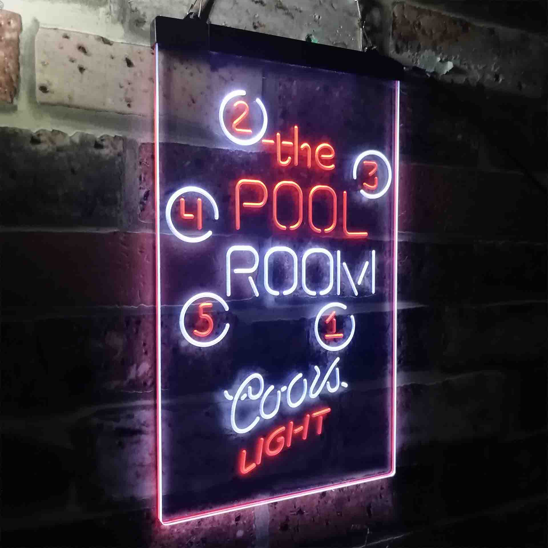 Coors Light Pool Room Man Cave Neon-Like LED Sign