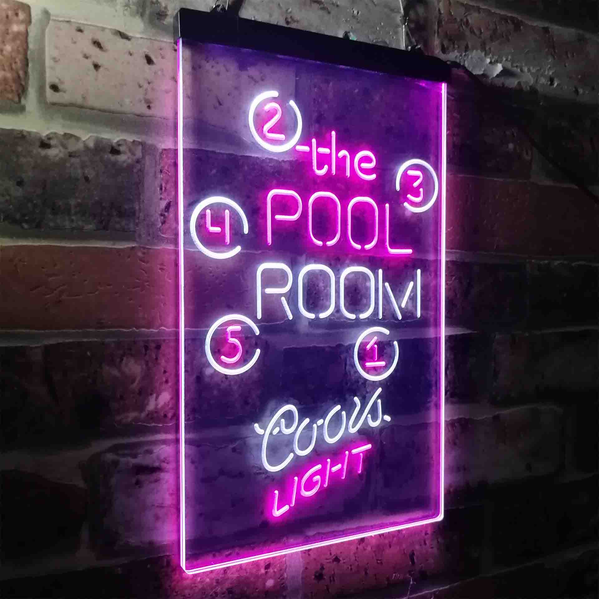 Coors Light Pool Room Man Cave Neon-Like LED Sign