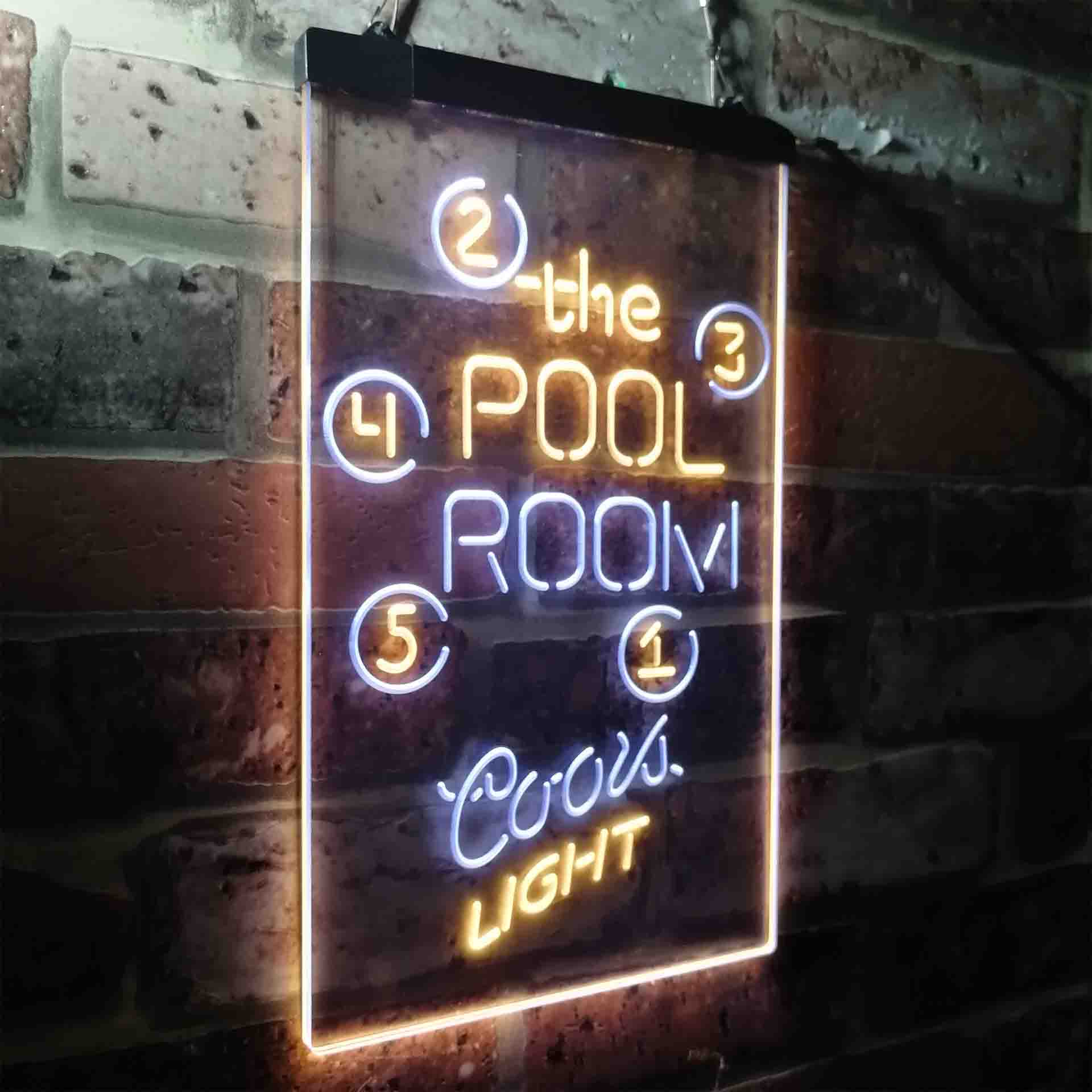 Coors Light Pool Room Man Cave Neon-Like LED Sign