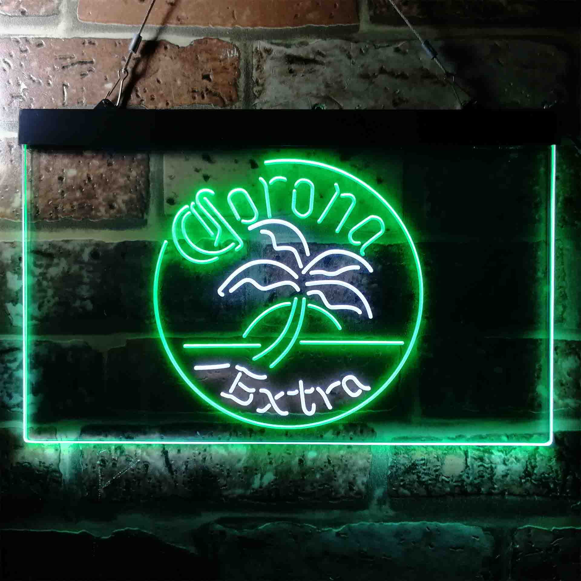 Corona Palm Tree Island Circle Neon-Like LED Sign - ProLedSign
