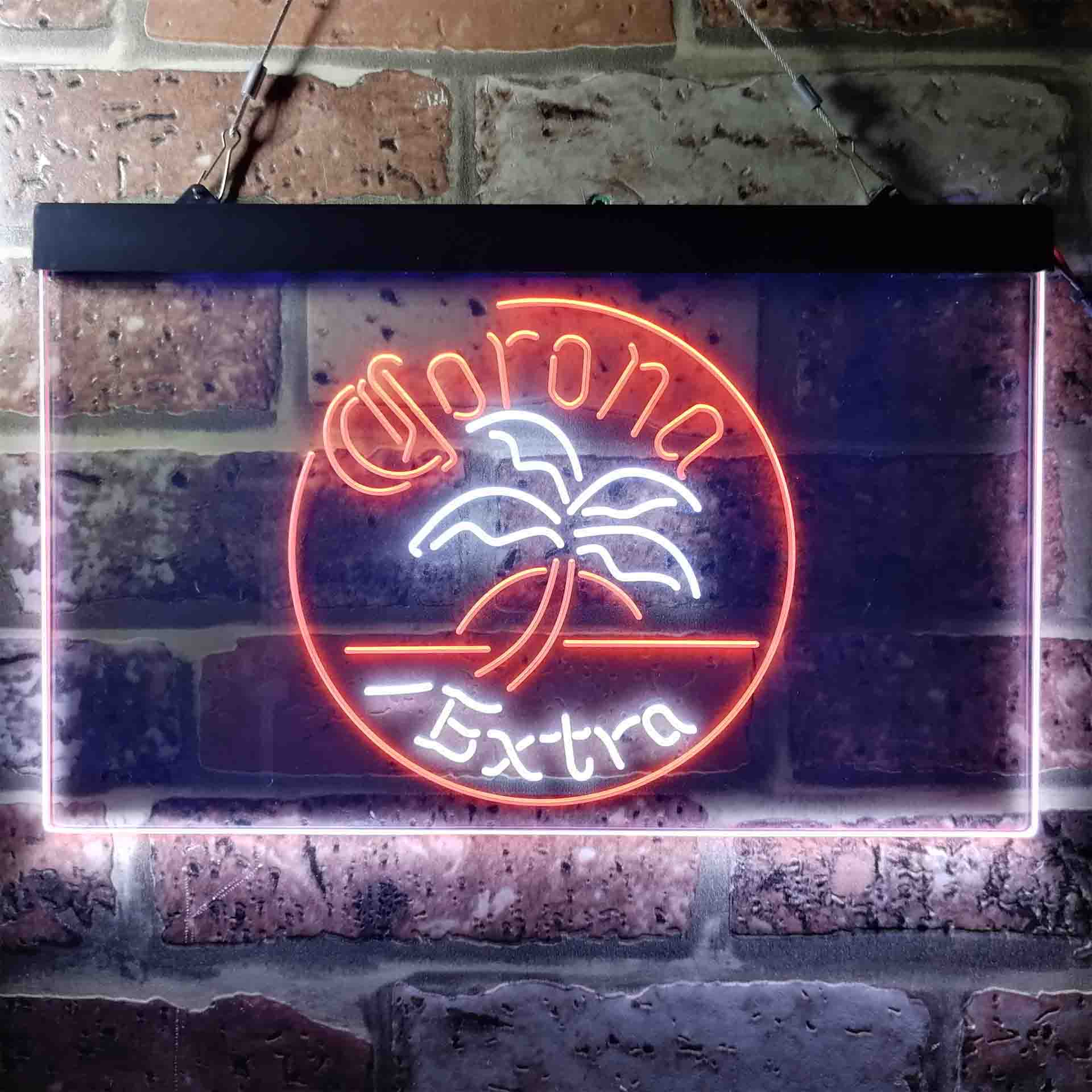 Corona Palm Tree Island Circle Neon-Like LED Sign - ProLedSign