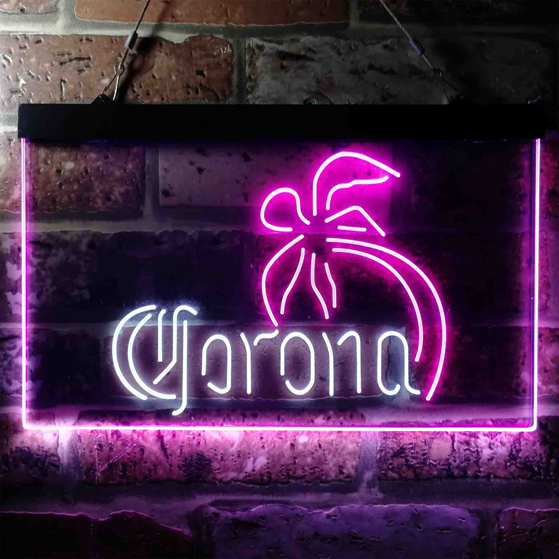 Corona Palm Tree Island Simple Neon-Like LED Sign