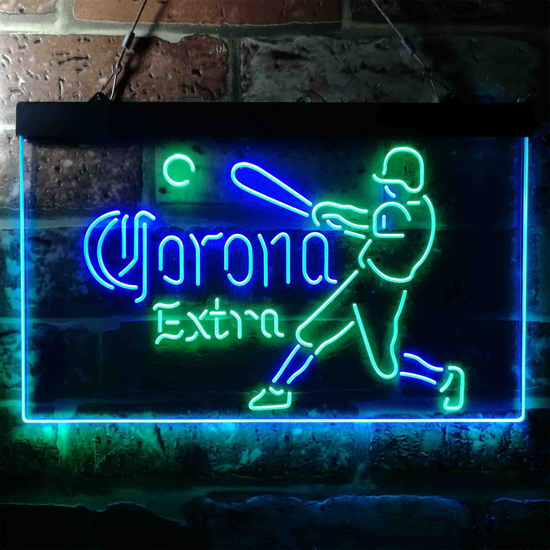 Corona Extra Baseball Sport Dual Color LED Neon Sign ProLedSign