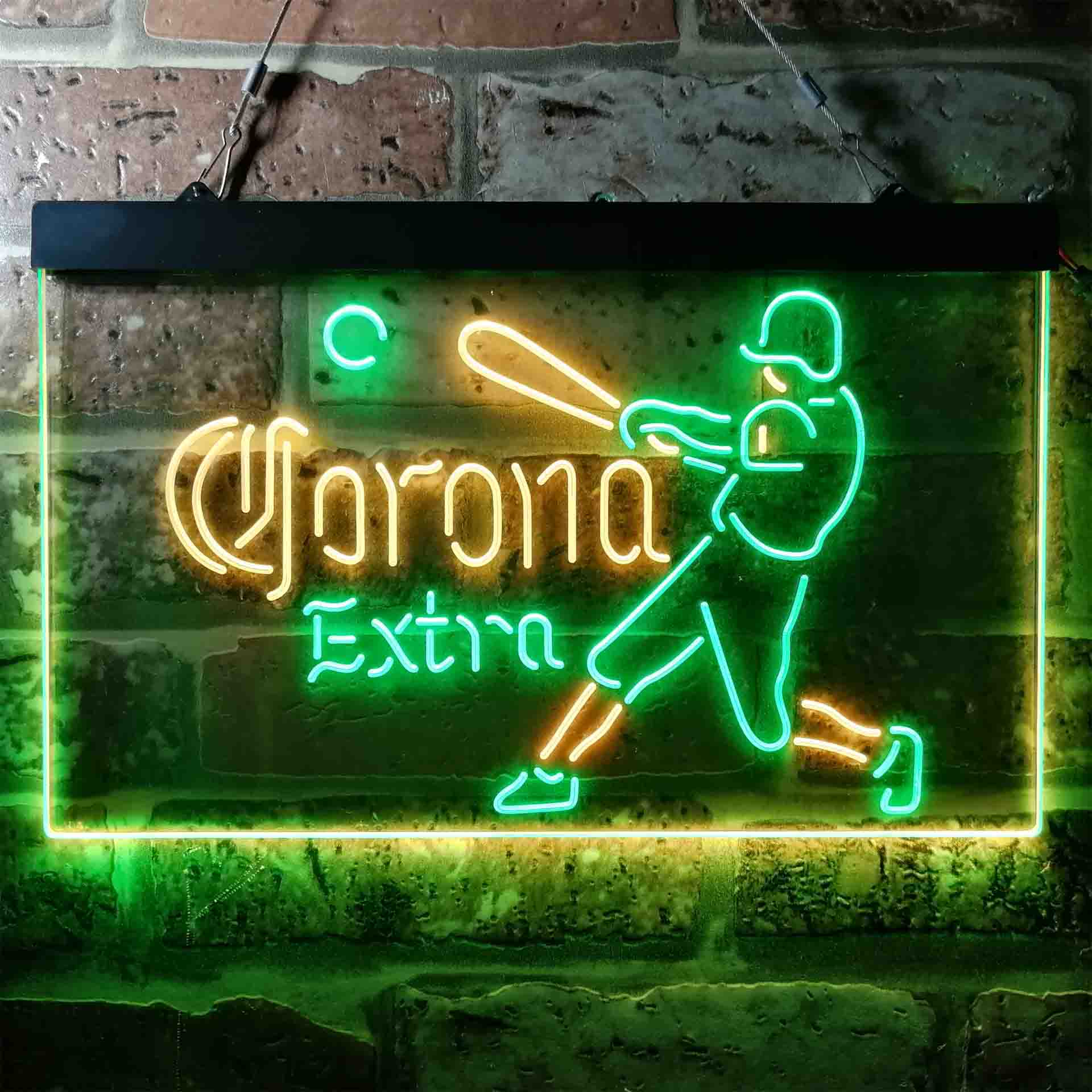 Corona Extra Baseball Sport Dual Color LED Neon Sign ProLedSign
