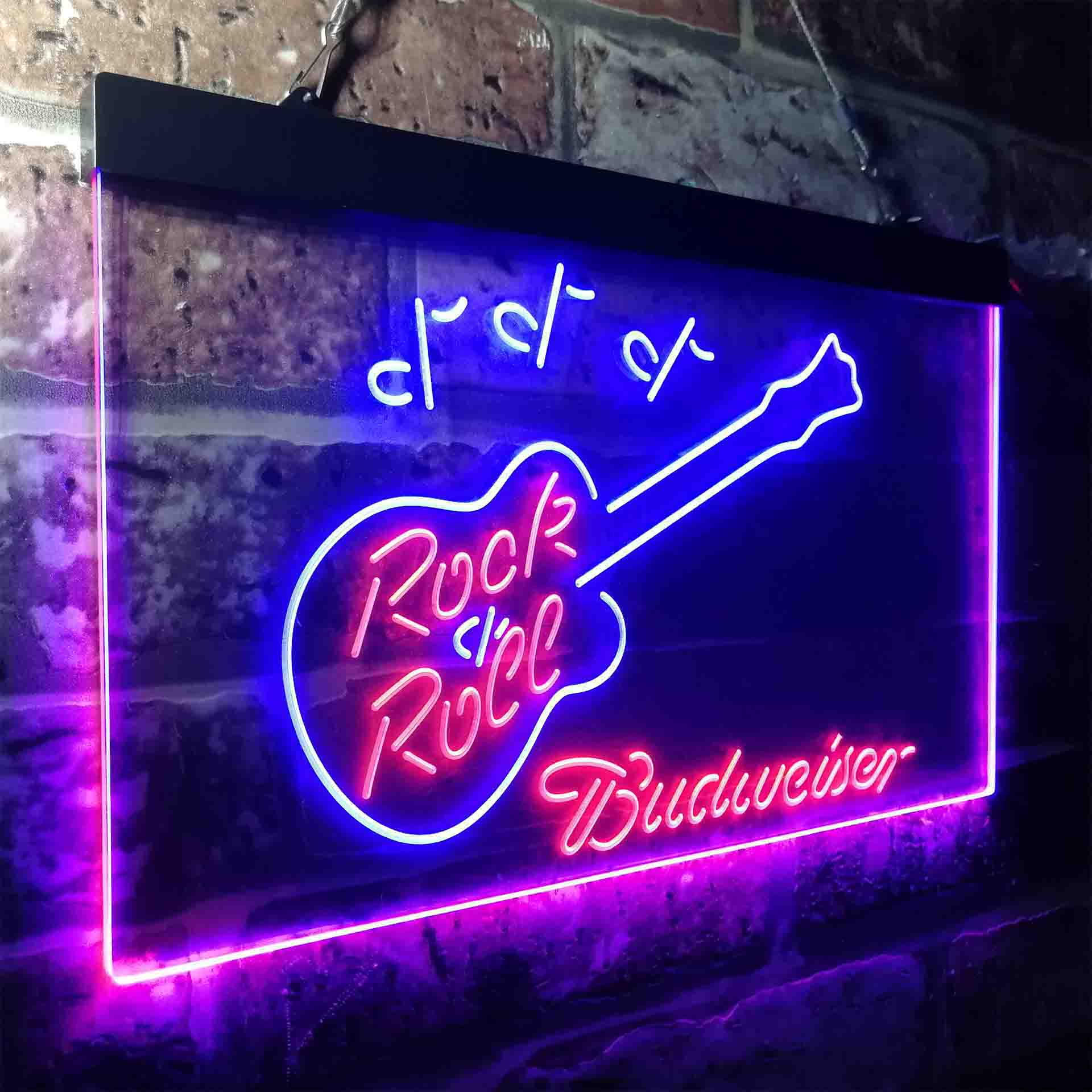 Budweiser Rock n Roll Live Music Neon-Like LED Sign - ProLedSign