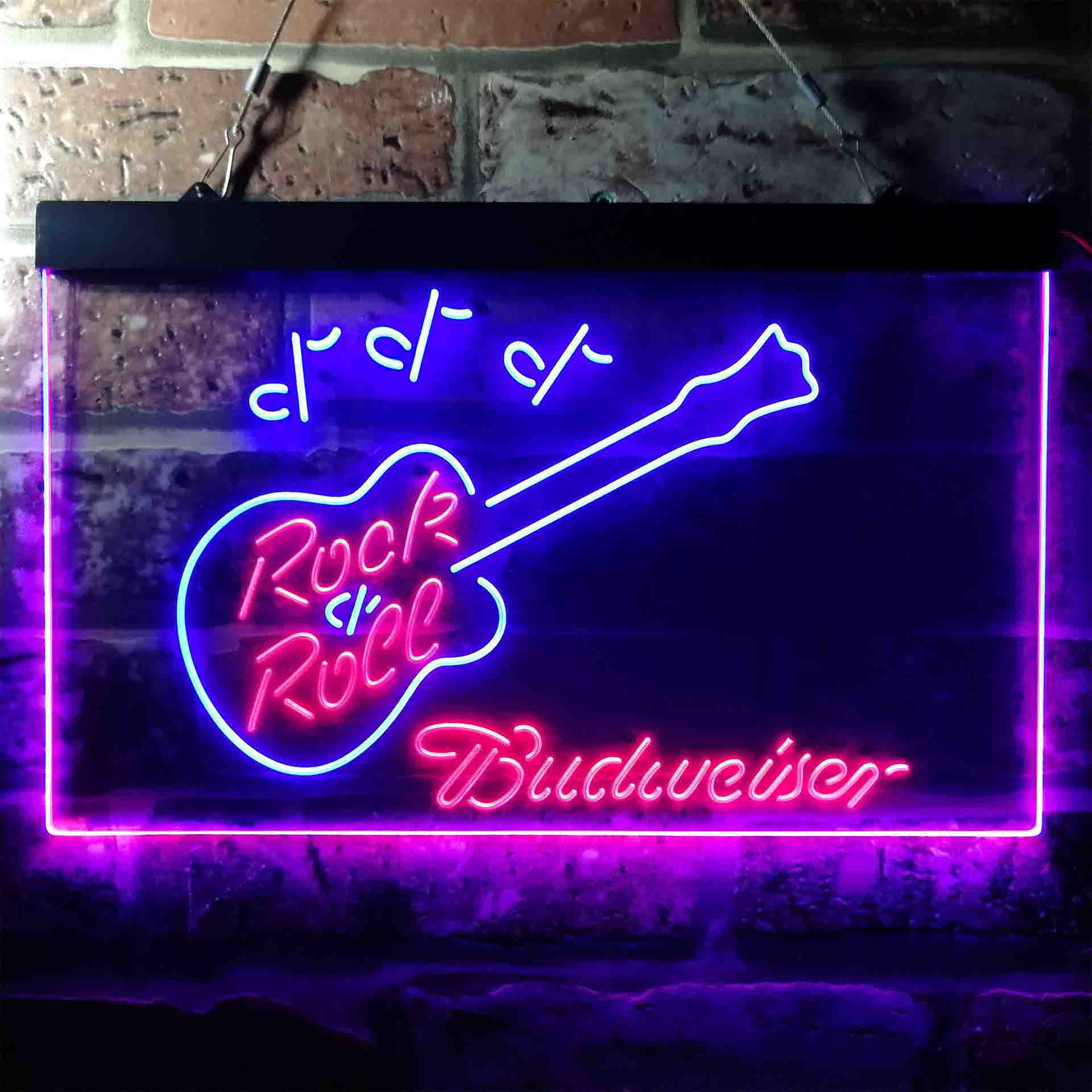 Budweiser Rock n Roll Live Music Neon-Like LED Sign - ProLedSign