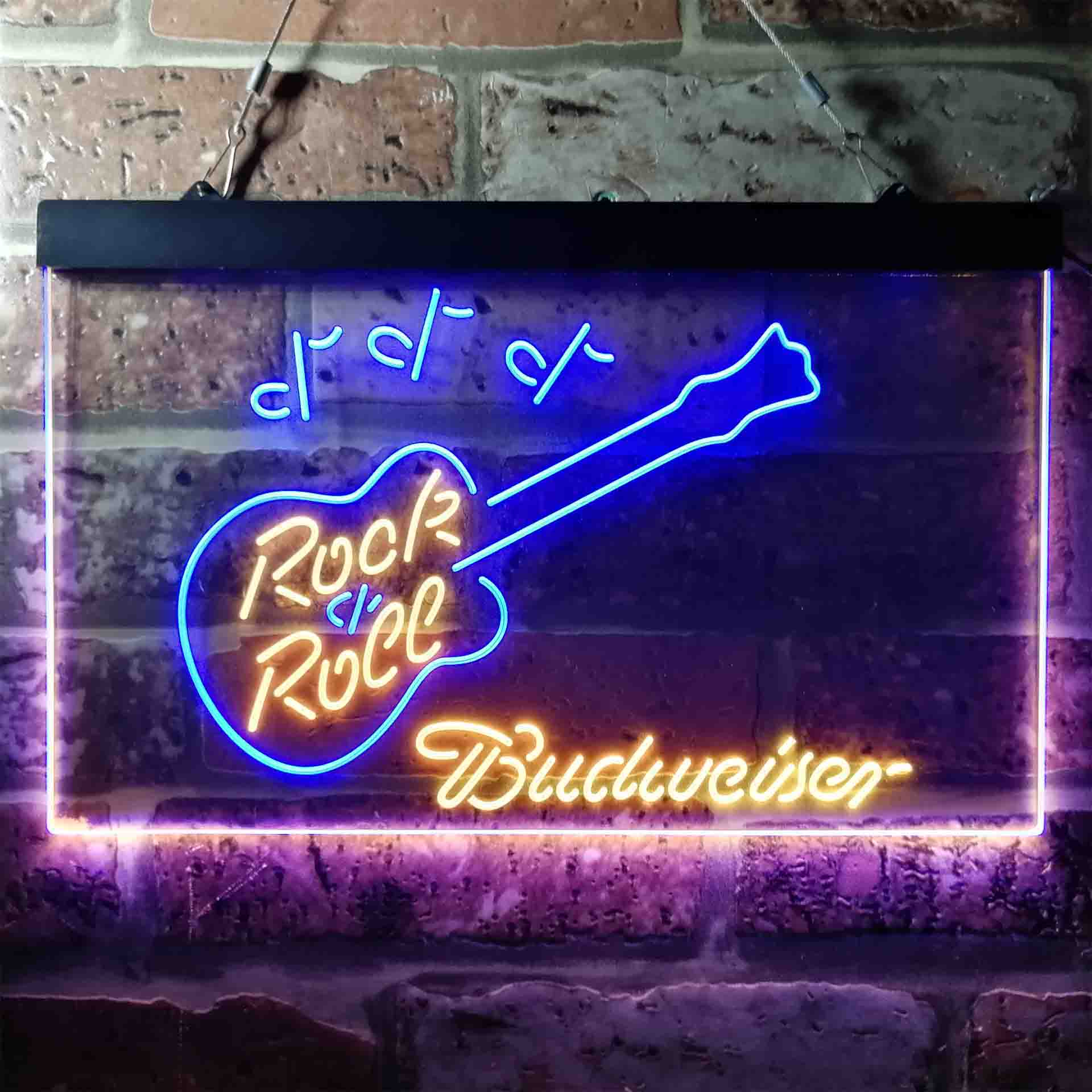 Budweiser Rock n Roll Live Music Neon-Like LED Sign - ProLedSign