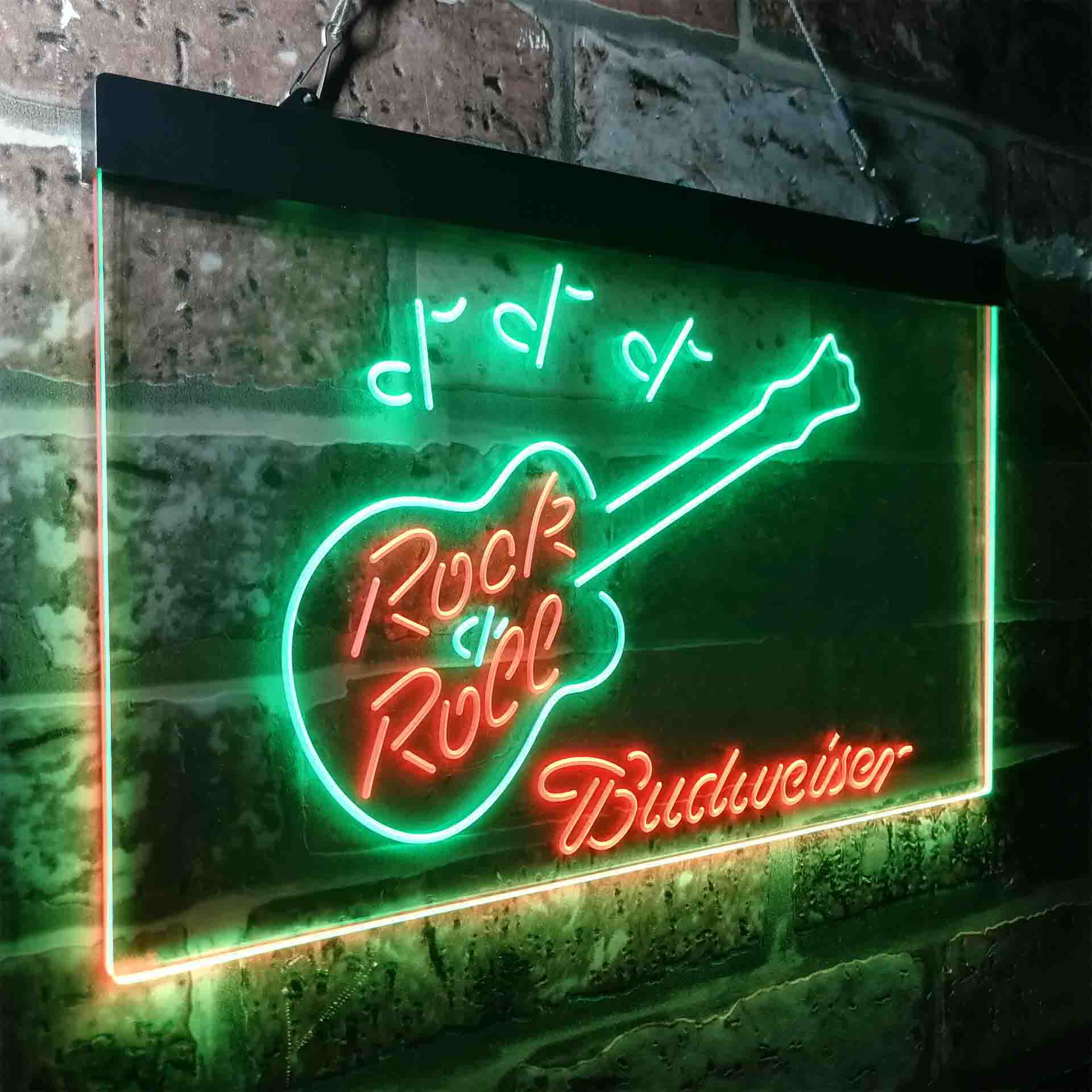 Budweiser Rock n Roll Live Music Neon-Like LED Sign - ProLedSign