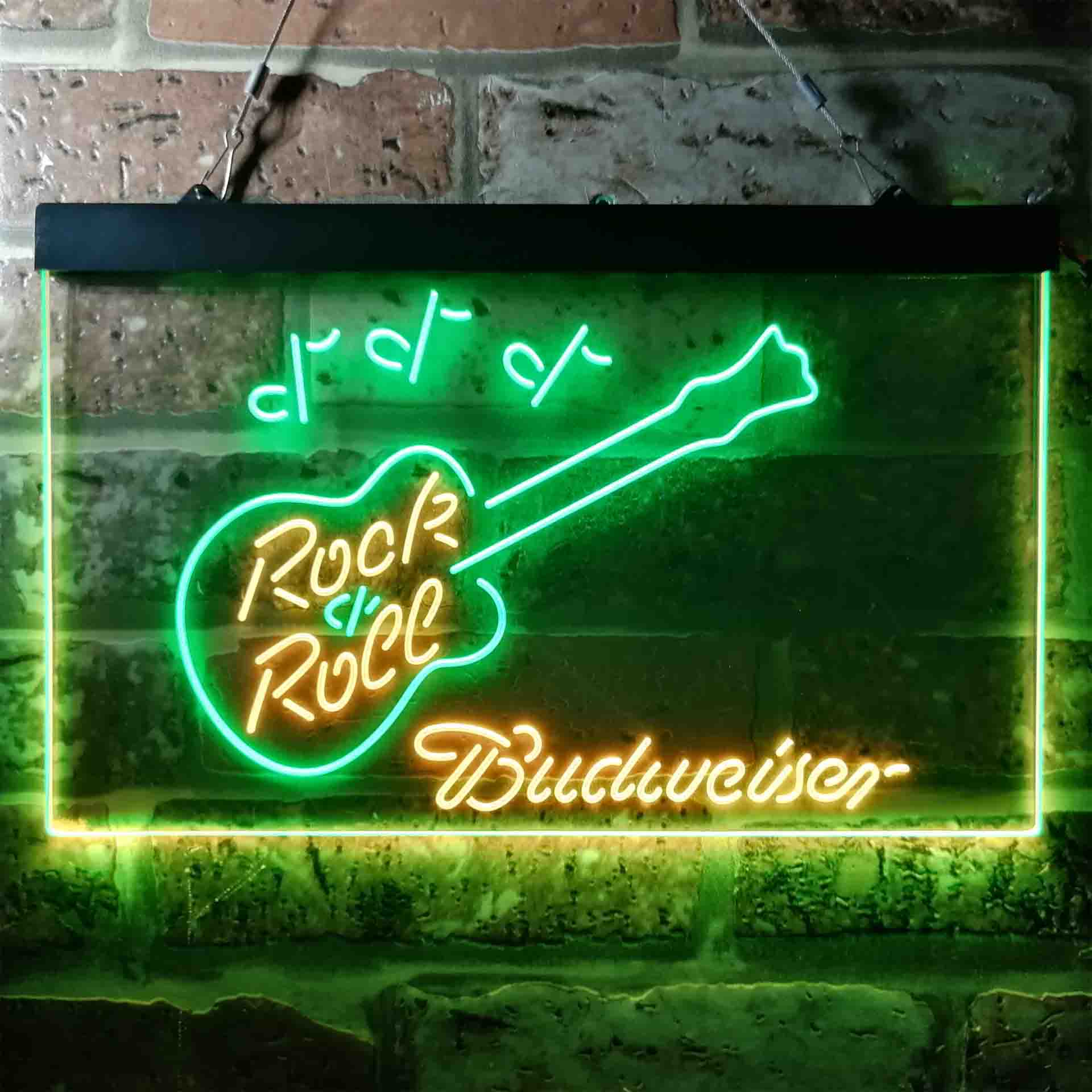 Budweiser Rock n Roll Live Music Neon-Like LED Sign - ProLedSign