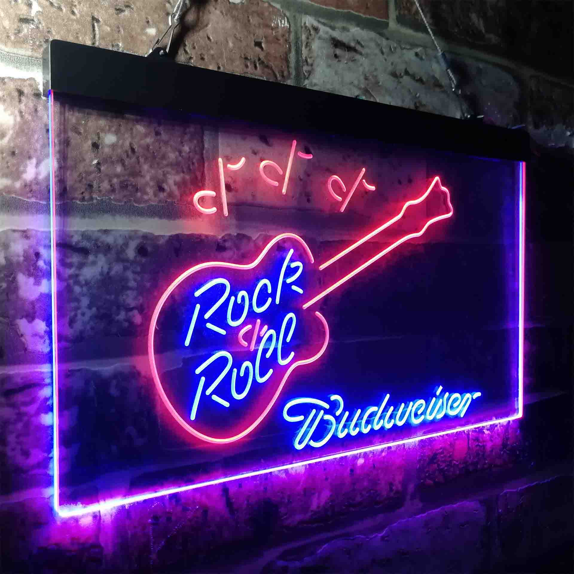 Budweiser Rock n Roll Live Music Neon-Like LED Sign - ProLedSign