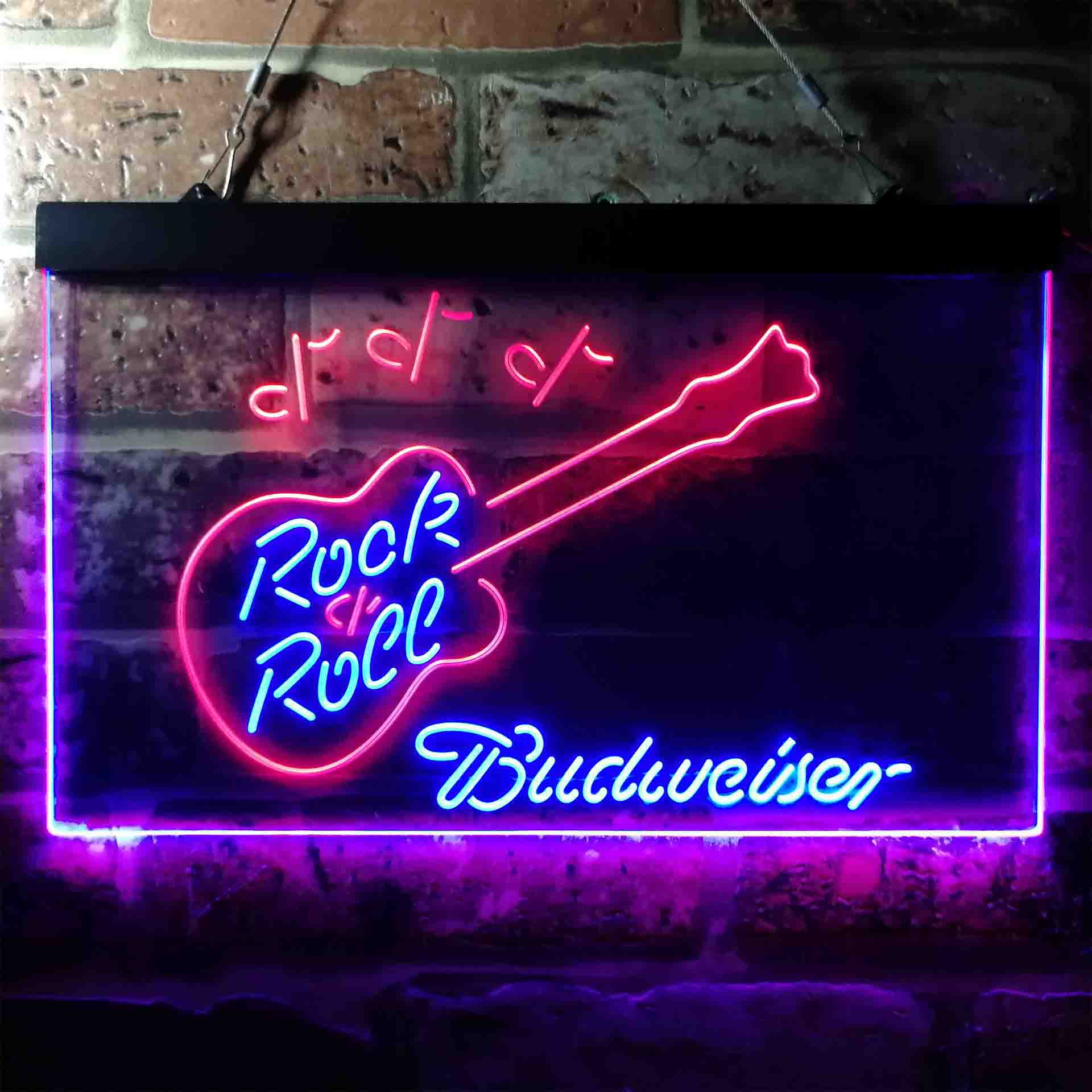 Budweiser Rock n Roll Live Music Neon-Like LED Sign - ProLedSign