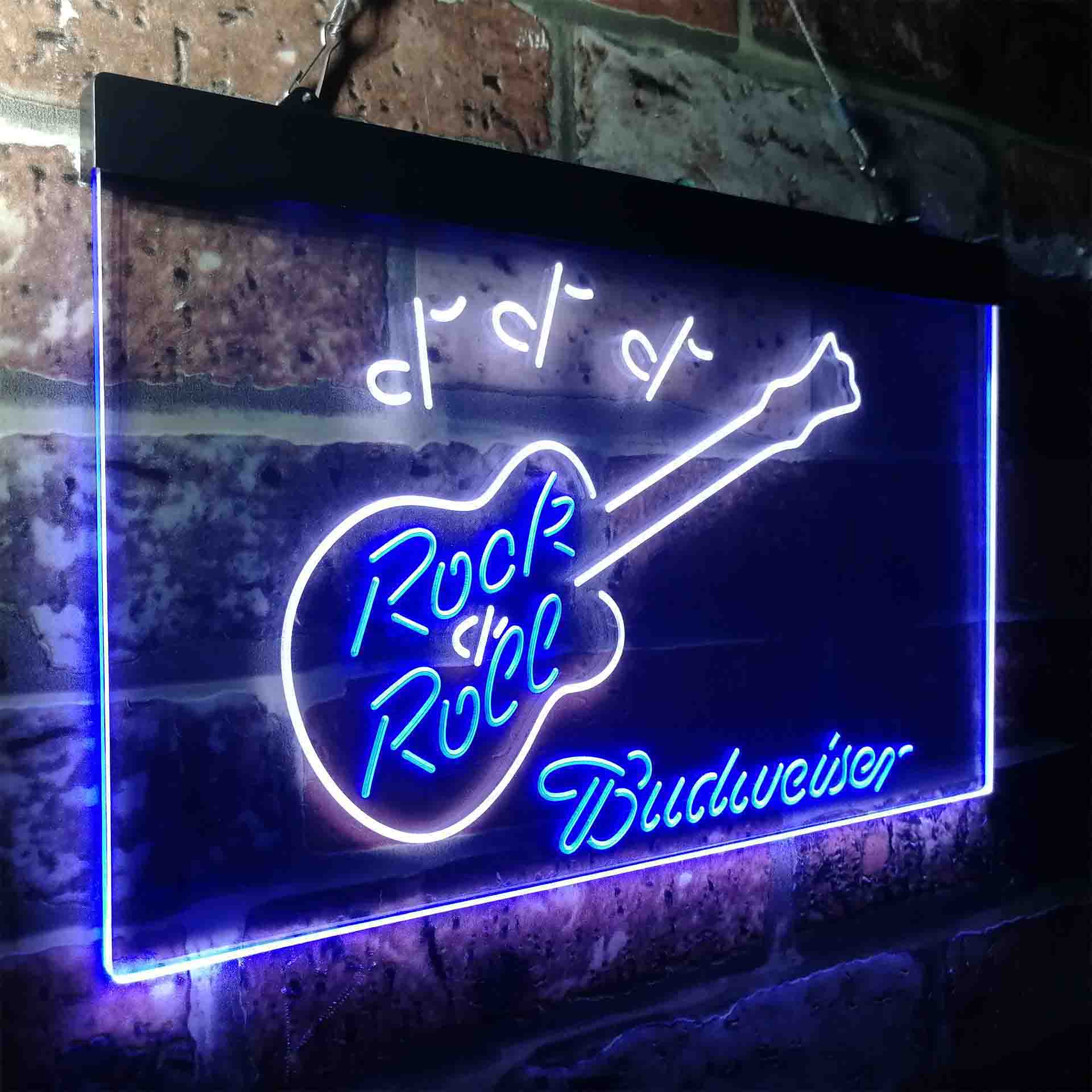 Budweiser Rock n Roll Live Music Neon-Like LED Sign - ProLedSign