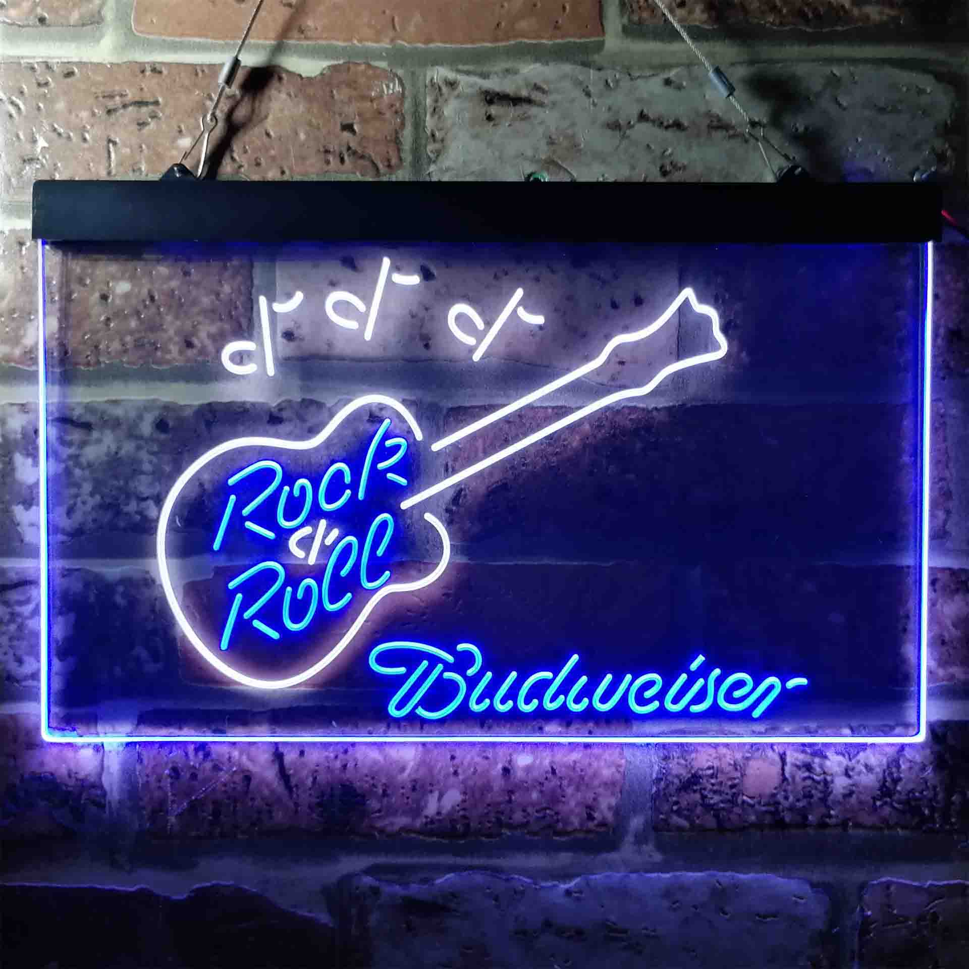 Budweiser Rock n Roll Live Music Neon-Like LED Sign - ProLedSign