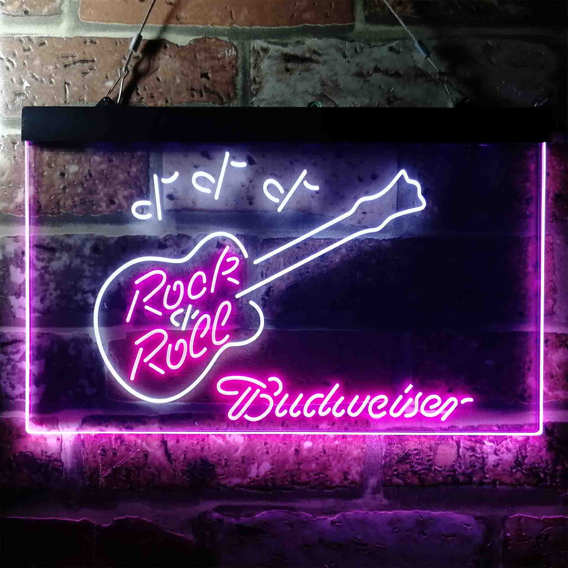 Budweiser Rock n Roll Live Music Neon-Like LED Sign - ProLedSign