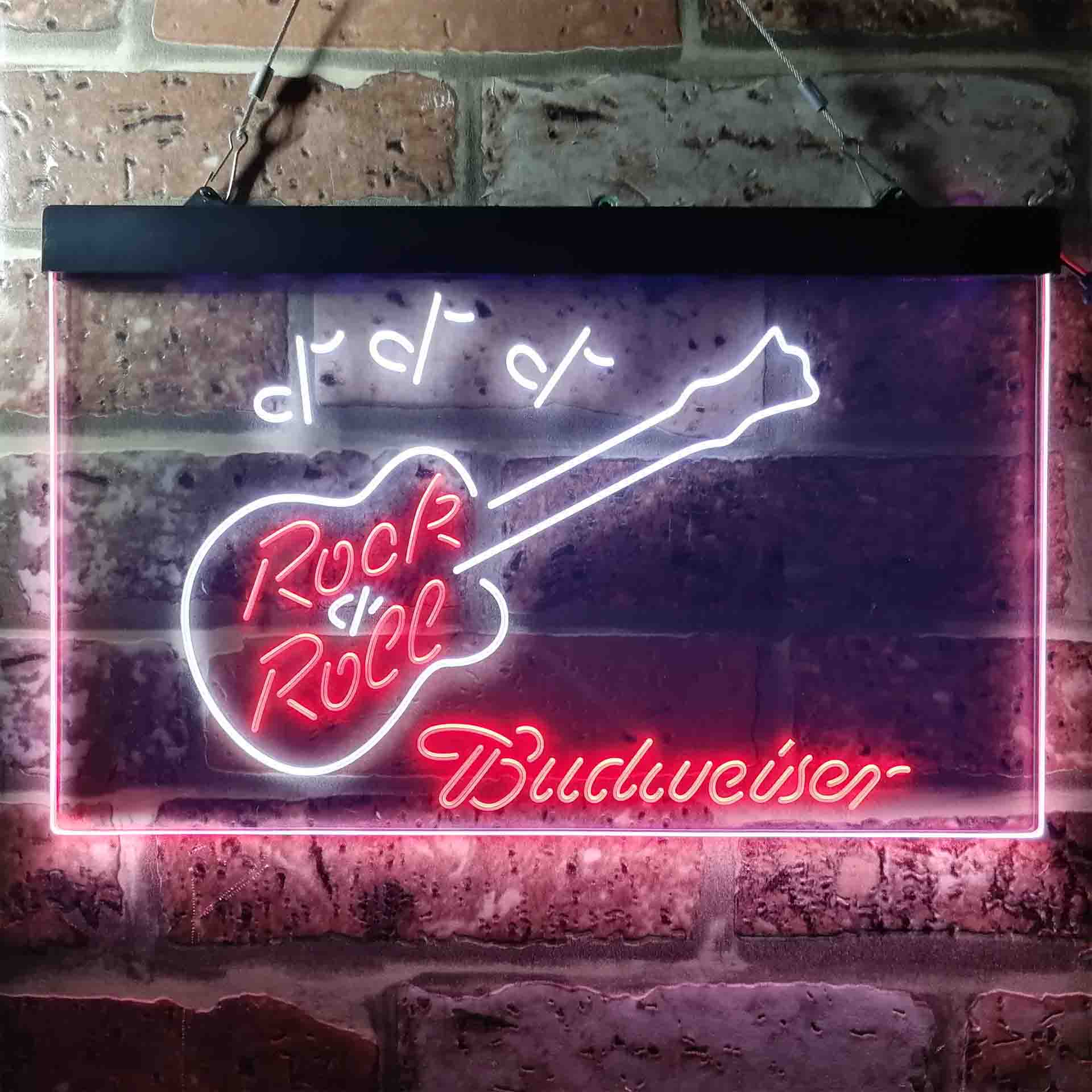 Budweiser Rock n Roll Live Music Neon-Like LED Sign - ProLedSign