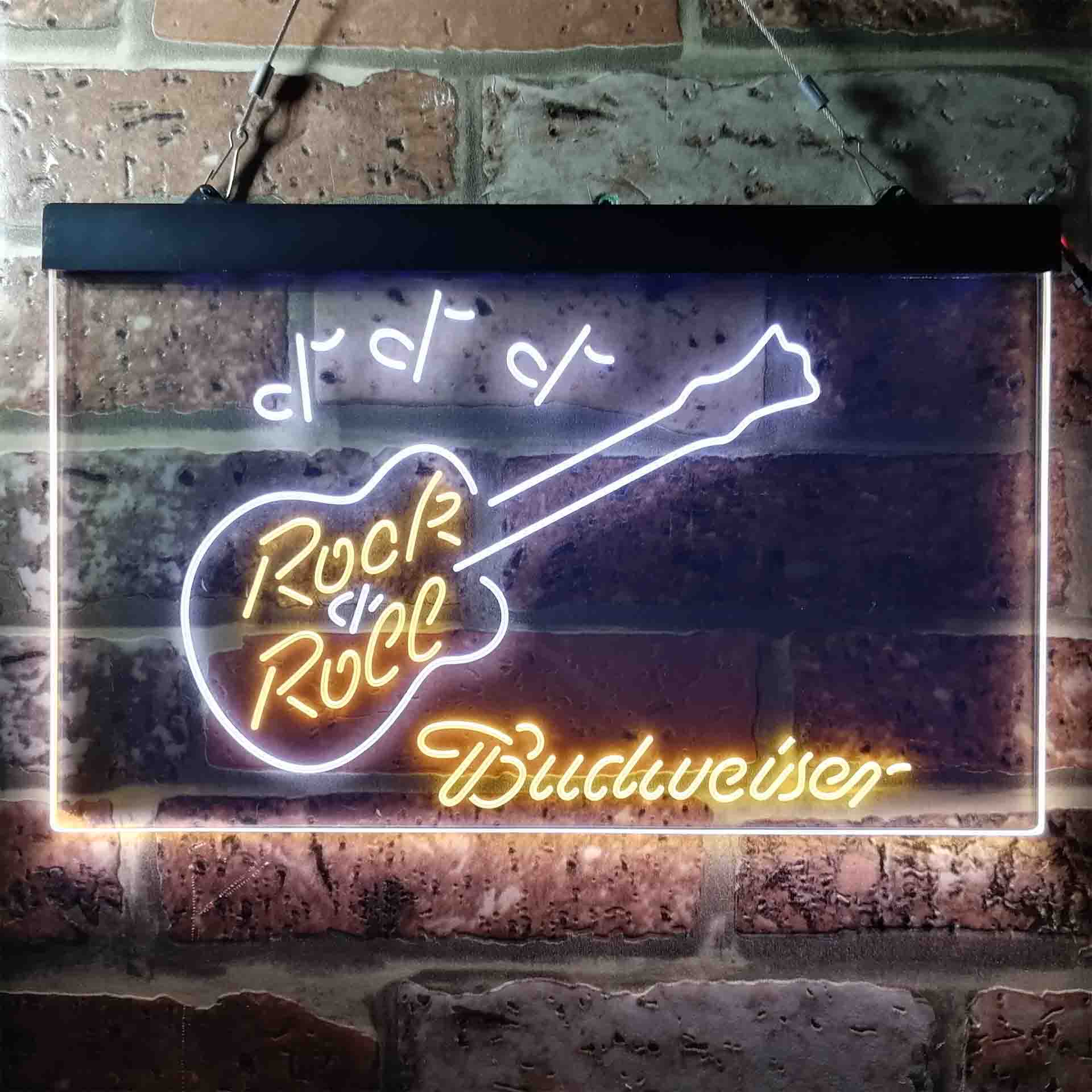 Budweiser Rock n Roll Live Music Neon-Like LED Sign - ProLedSign