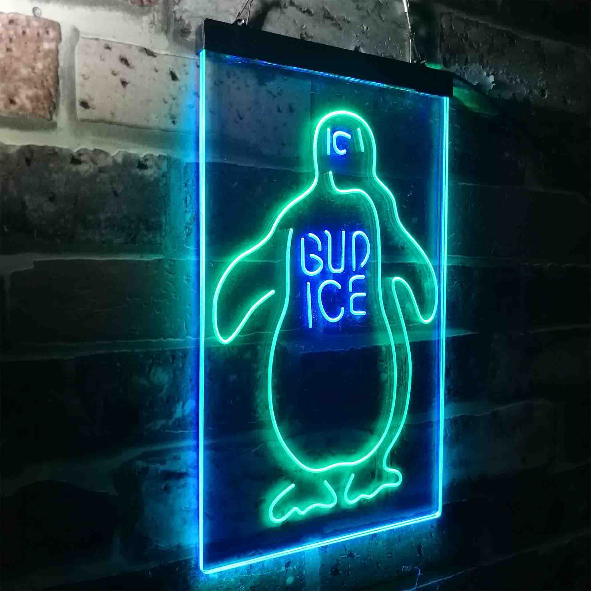 Bud Ice Penguin Beer Neon-Like LED Sign
