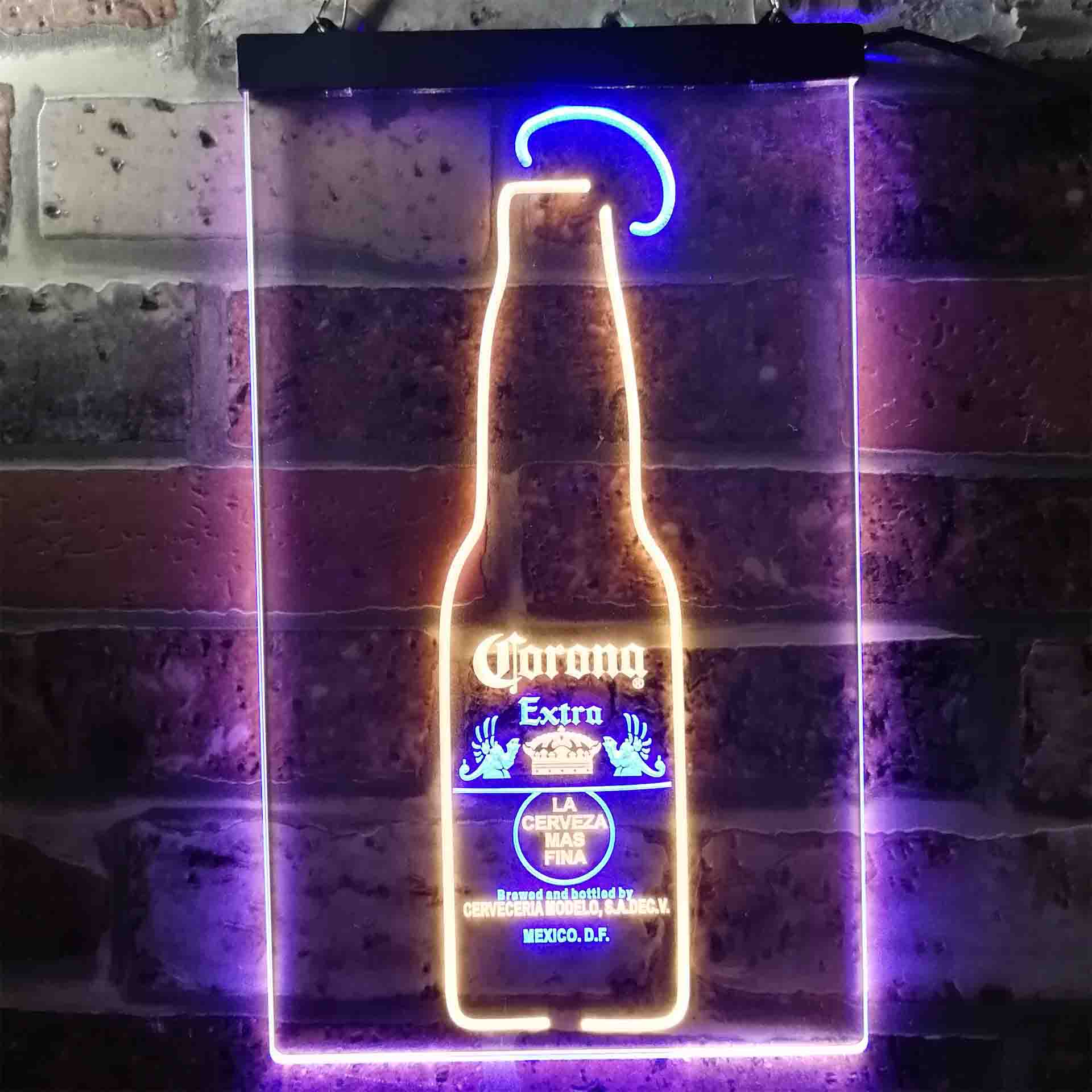 Corona Lime Lemon Bottle Dual Color LED Neon Sign ProLedSign