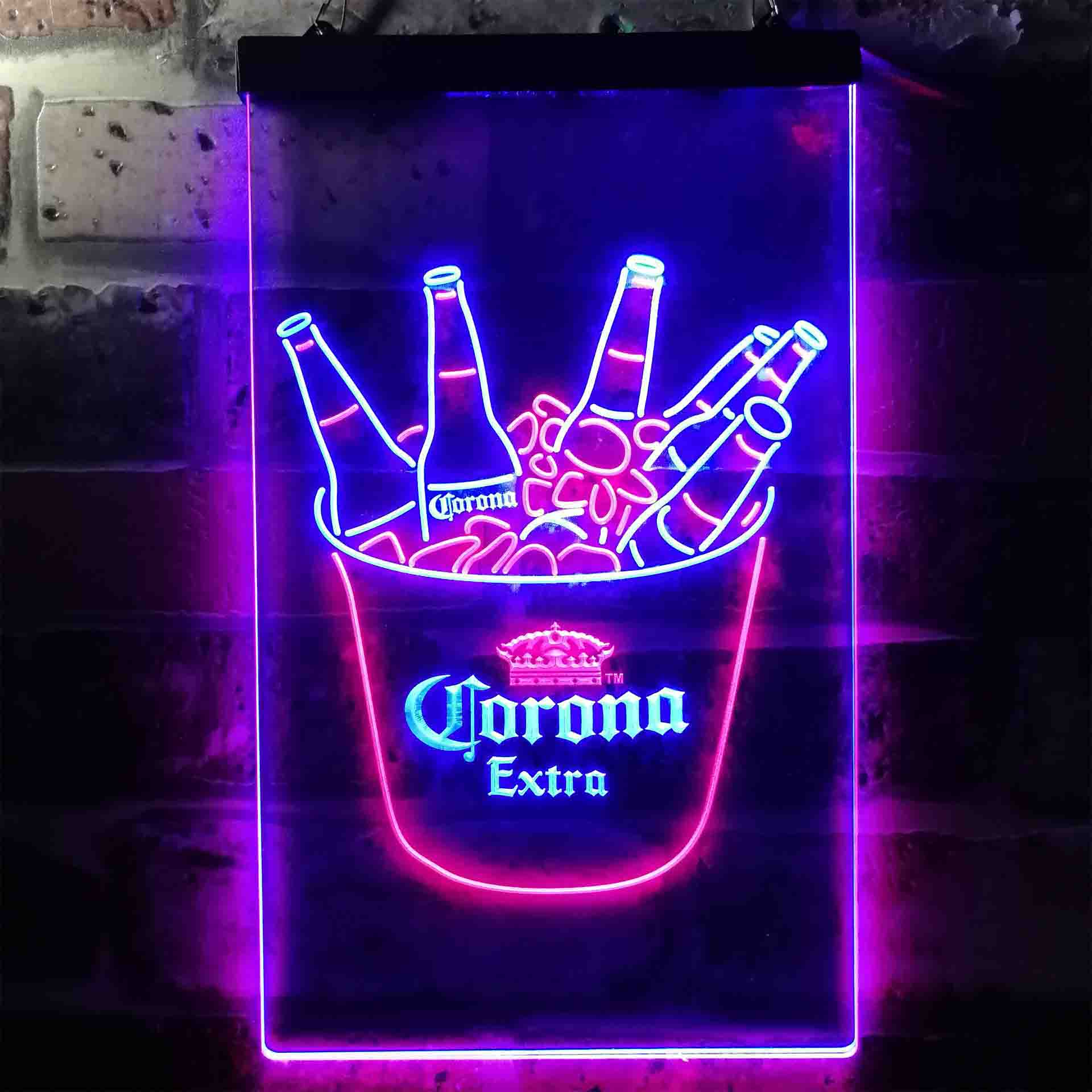 Corona Ice Bucket Beer Neon-Like LED Sign