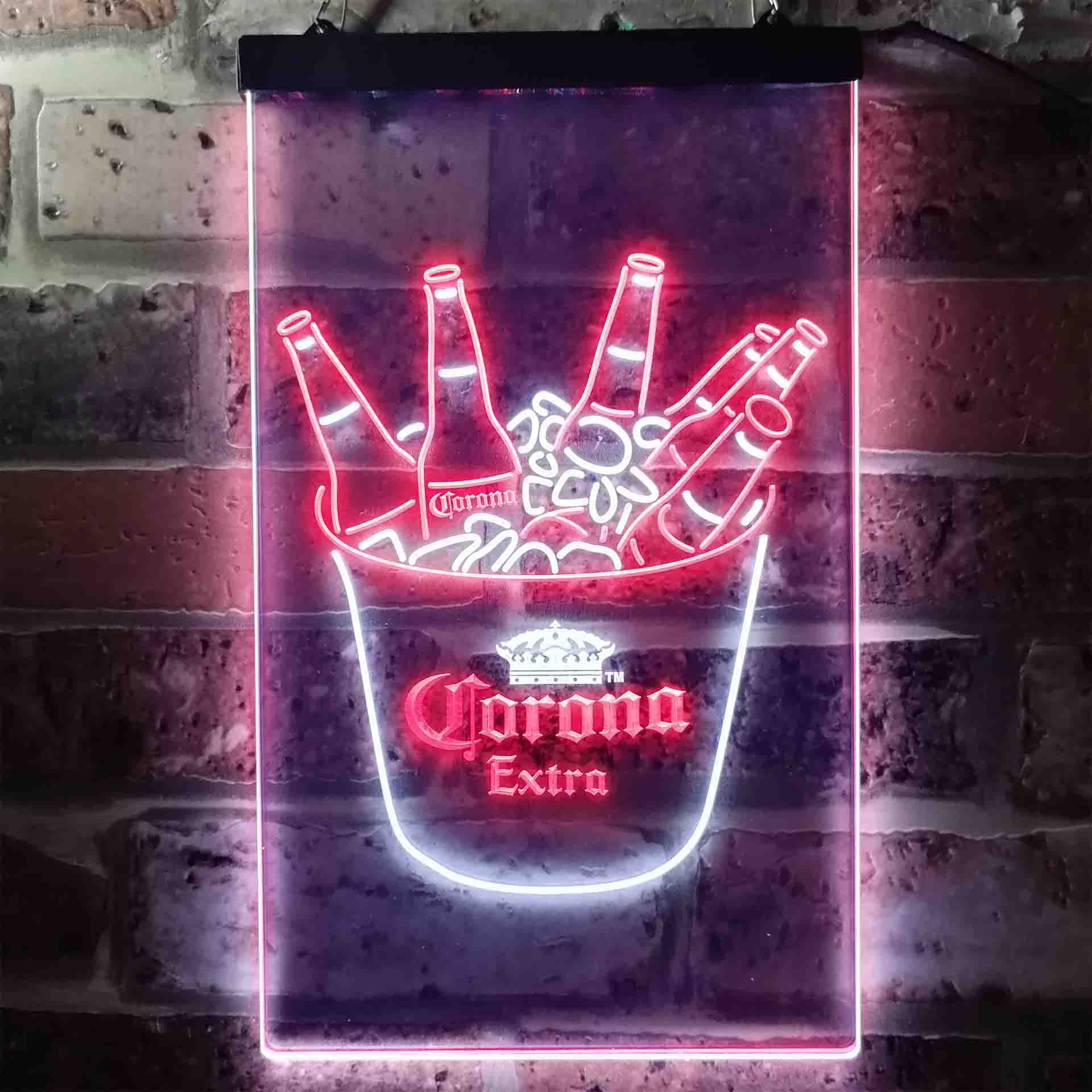 Corona Ice Bucket Beer Neon-Like LED Sign