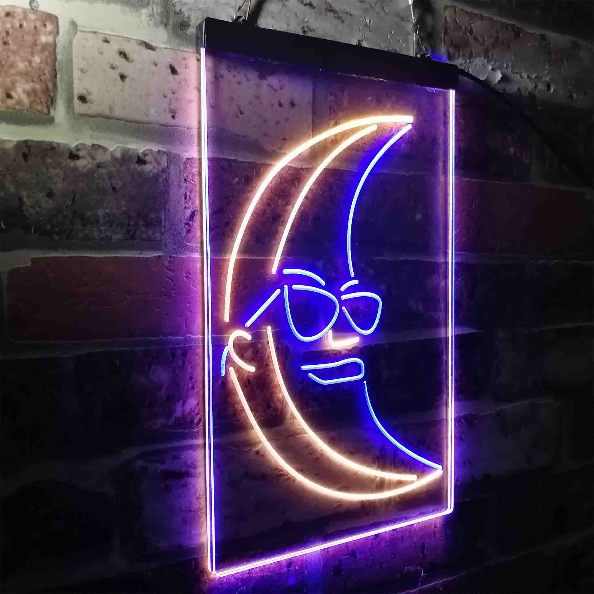 Blue Moon Beer Sunglasses Neon-Like LED Sign