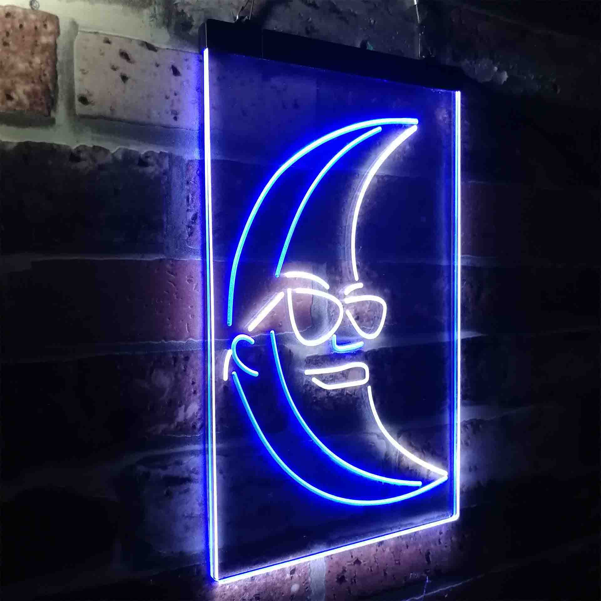 Blue Moon Beer Sunglasses Neon-Like LED Sign