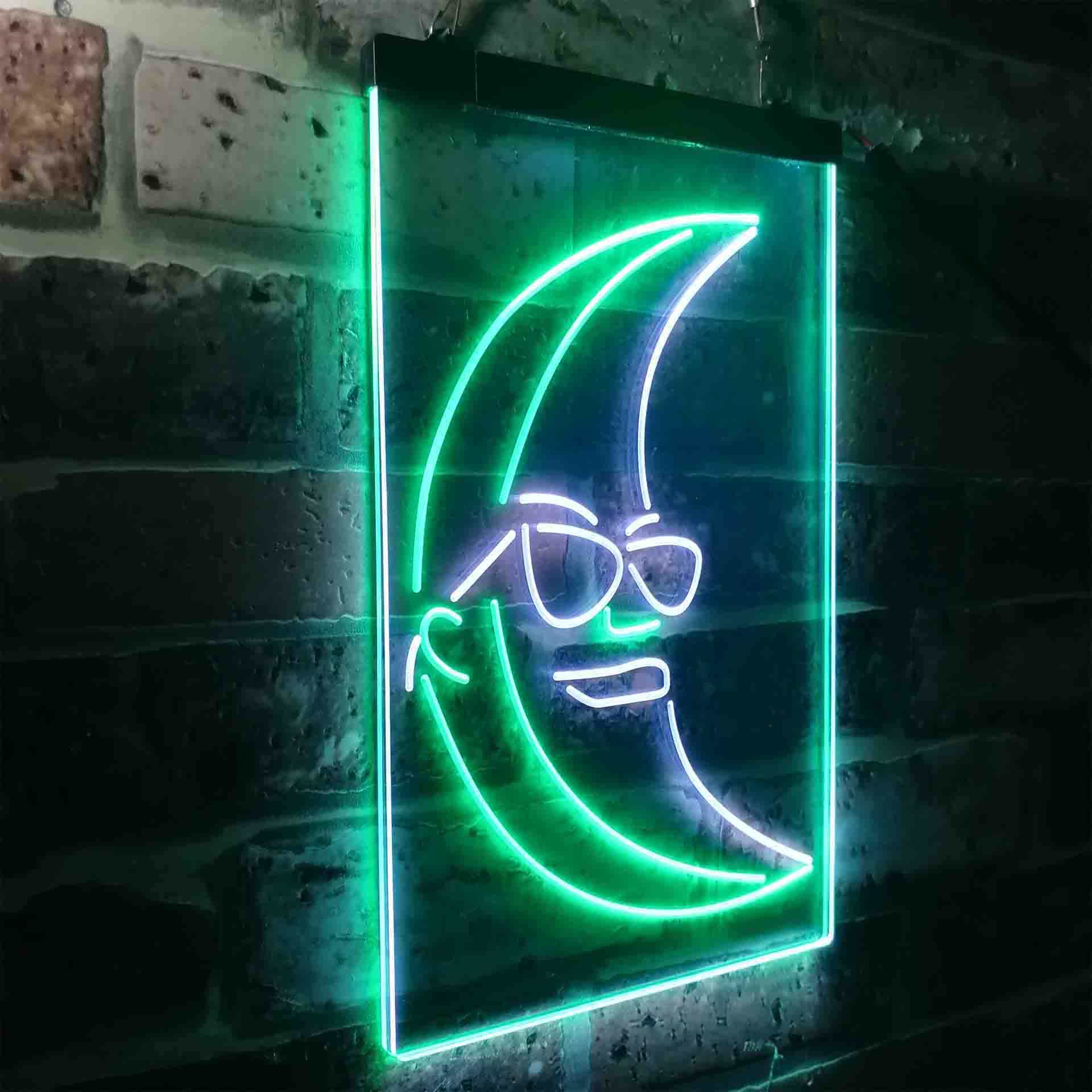 Blue Moon Beer Sunglasses Neon-Like LED Sign