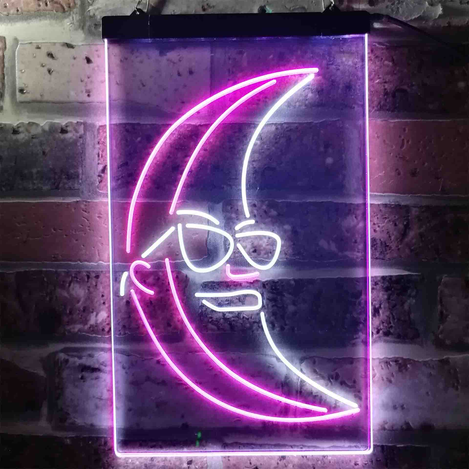Blue Moon Beer Sunglasses Neon-Like LED Sign