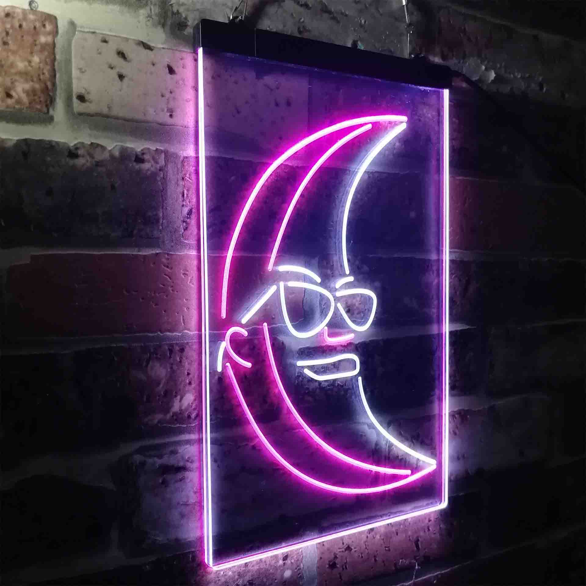 Blue Moon Beer Sunglasses Neon-Like LED Sign