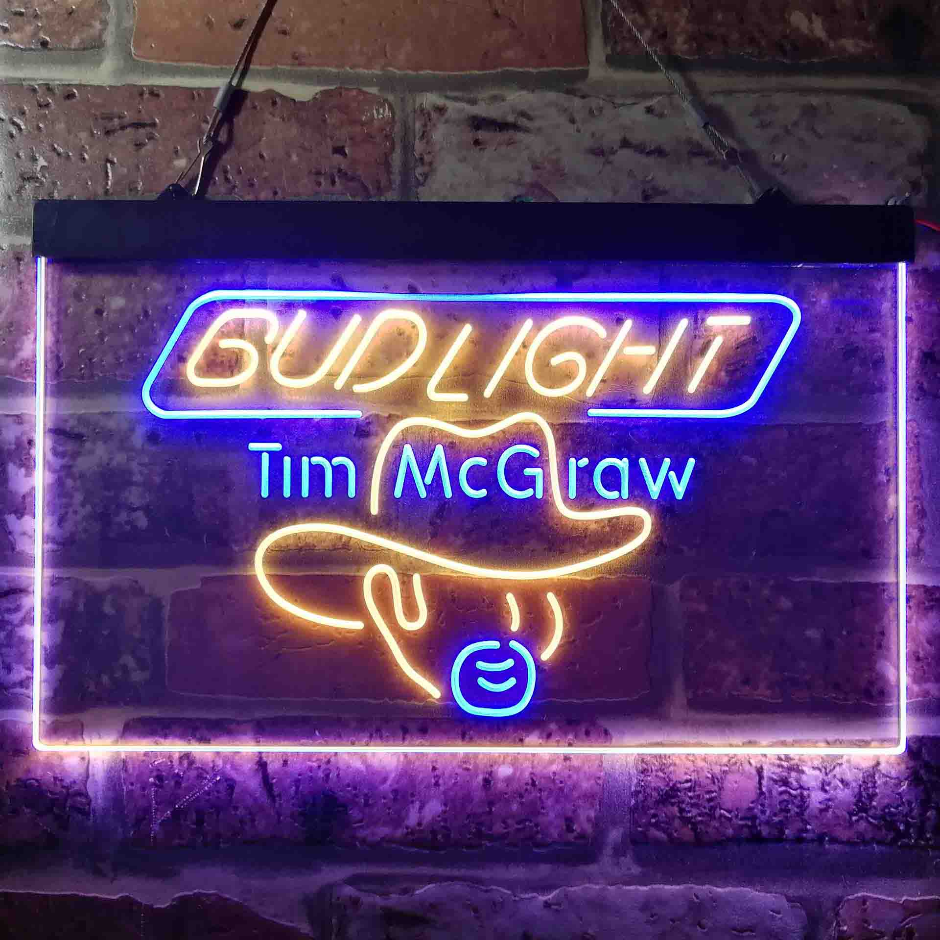 Bud Tim McGraw Beer Bar Neon-Like LED Sign - ProLedSign
