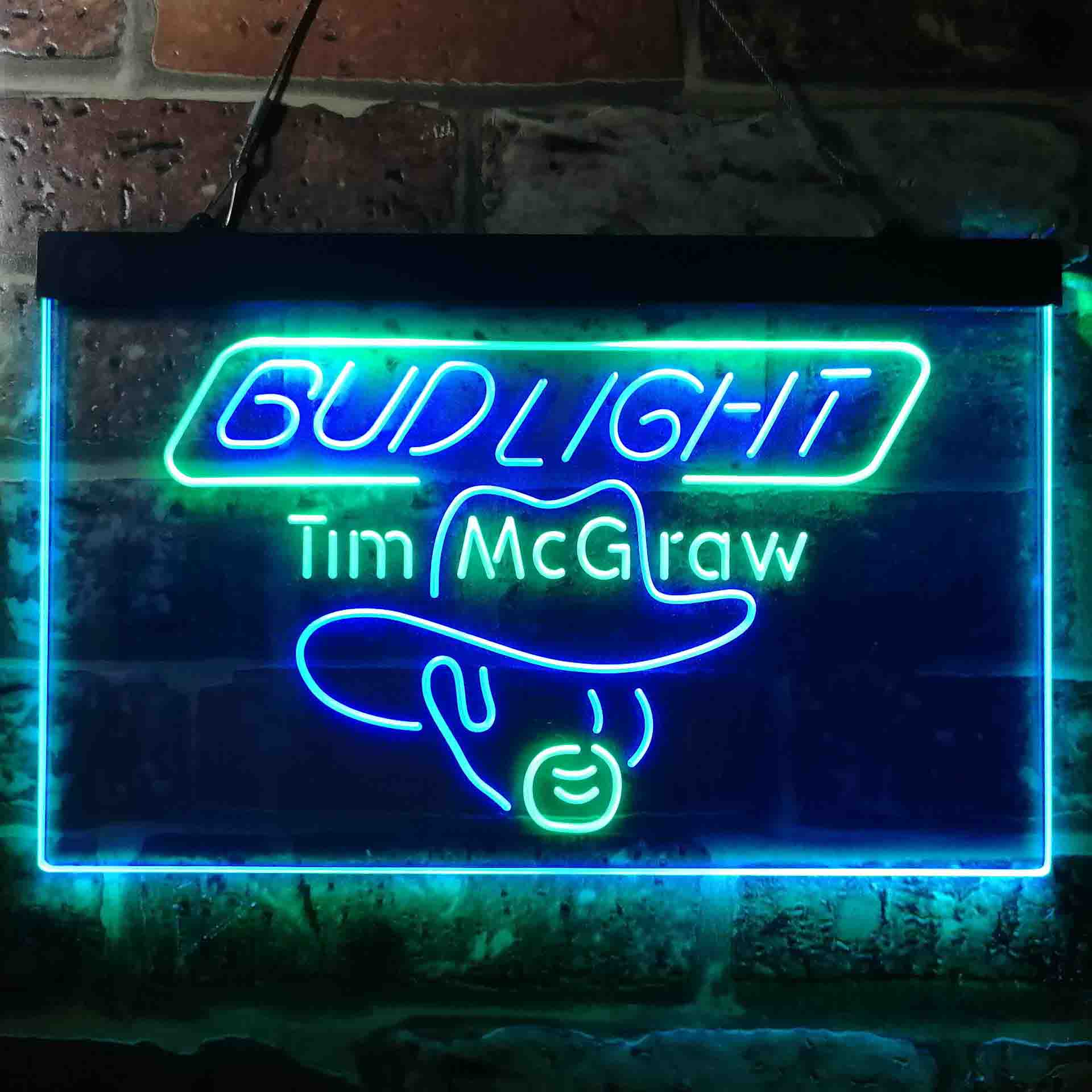 Bud Tim McGraw Beer Bar Neon-Like LED Sign