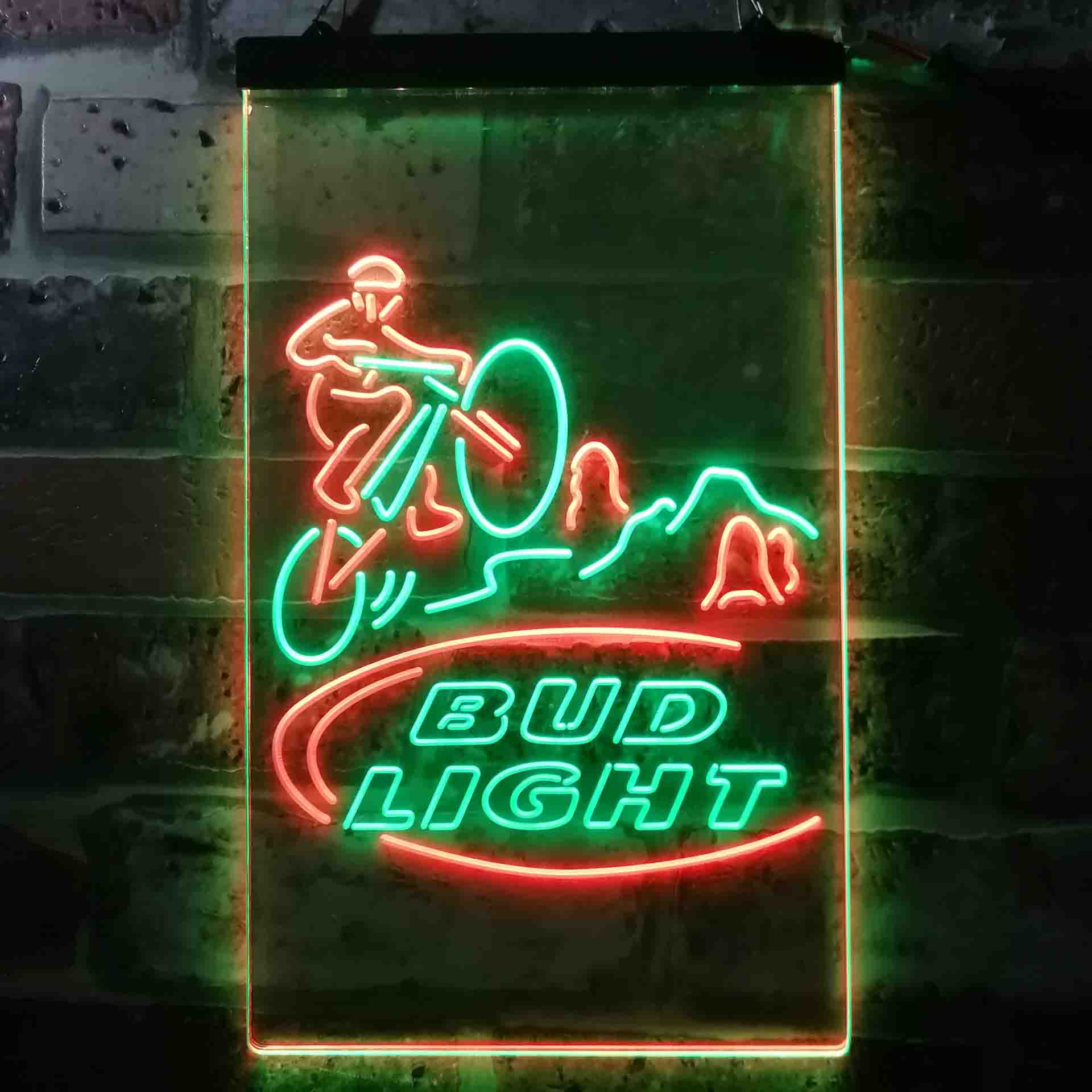 Bud Light Mountain Bike Neon-Like LED Sign