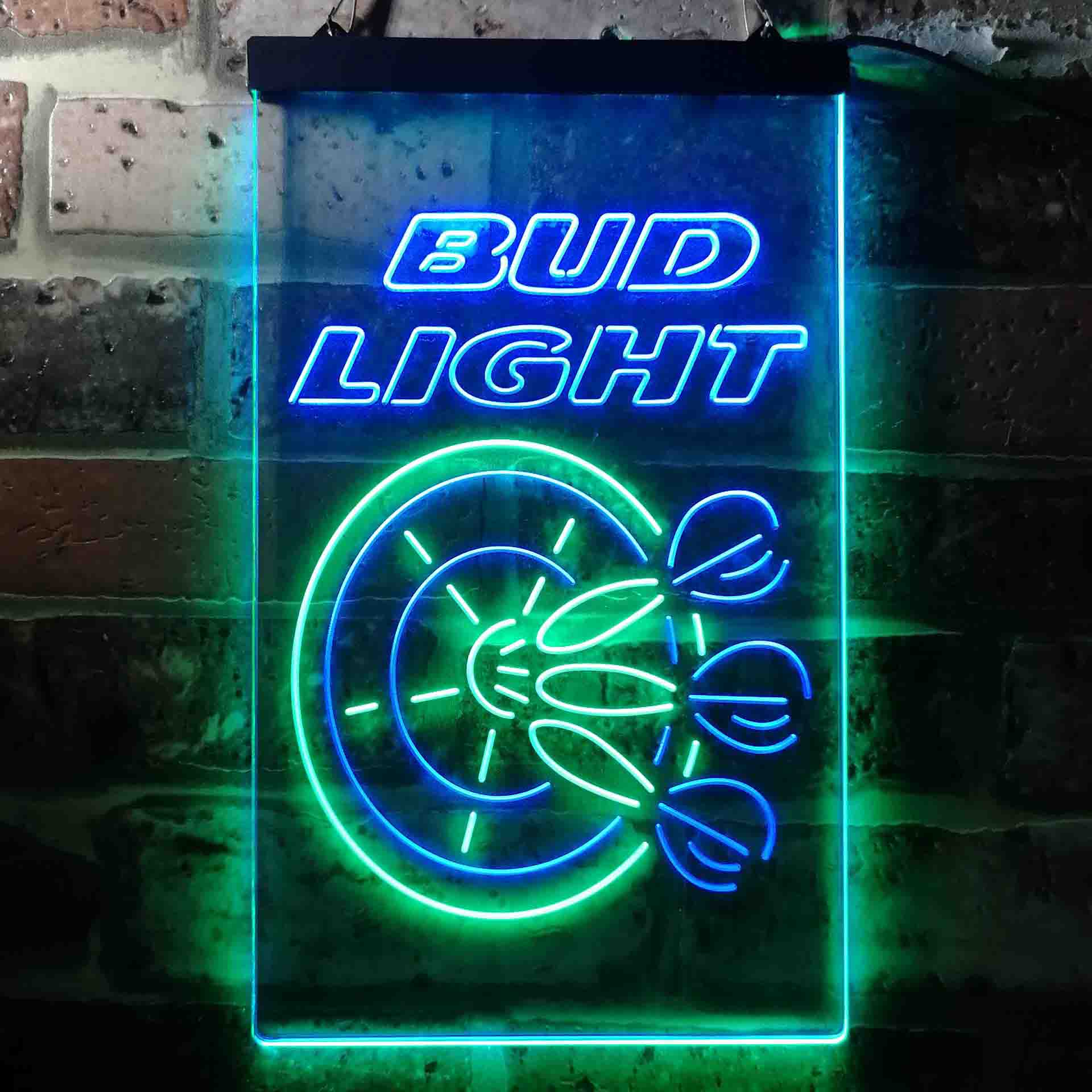 Bud Light Dart Bar Beer Dual Color LED Neon Sign ProLedSign