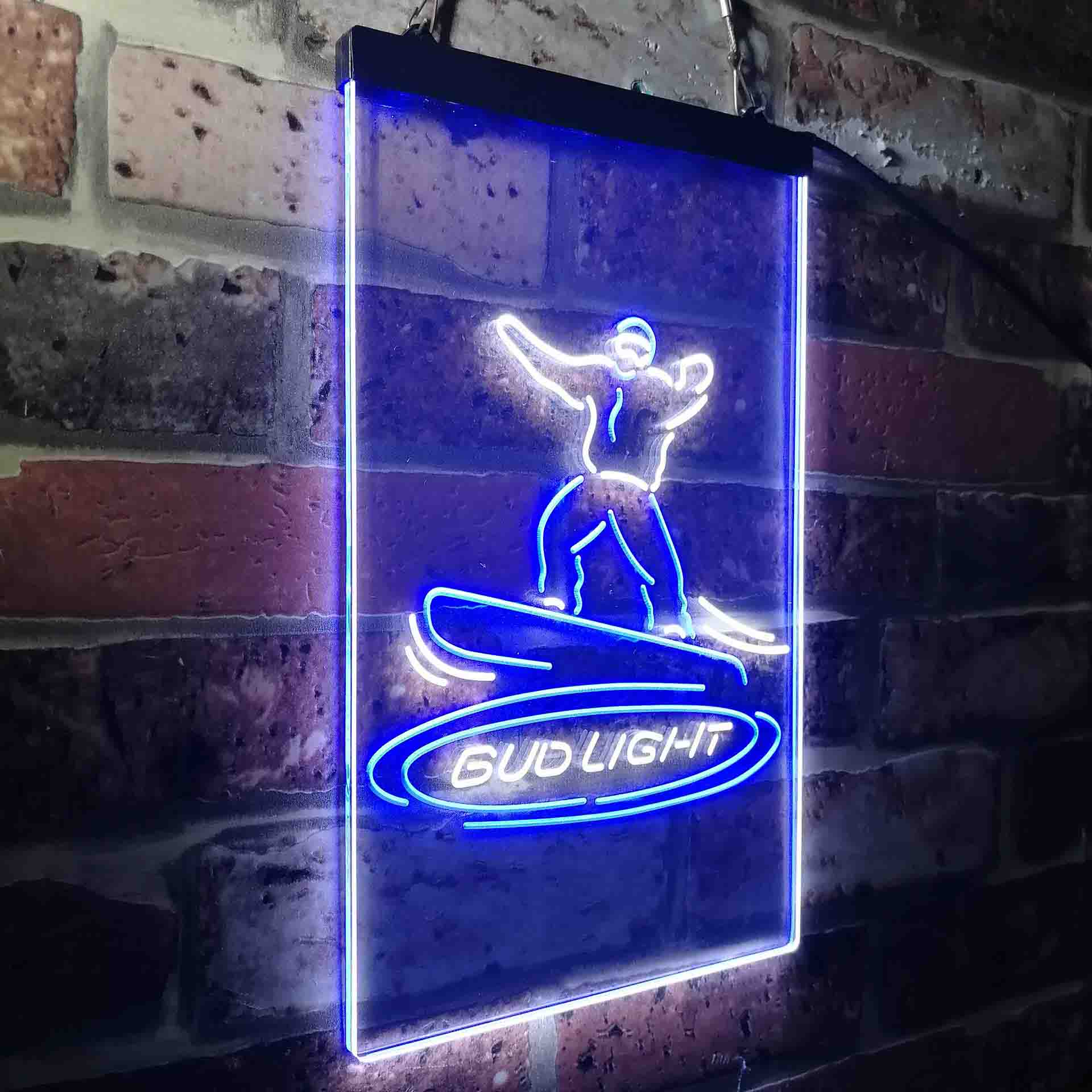 Bud Light Snowboarder Neon-Like LED Sign - ProLedSign