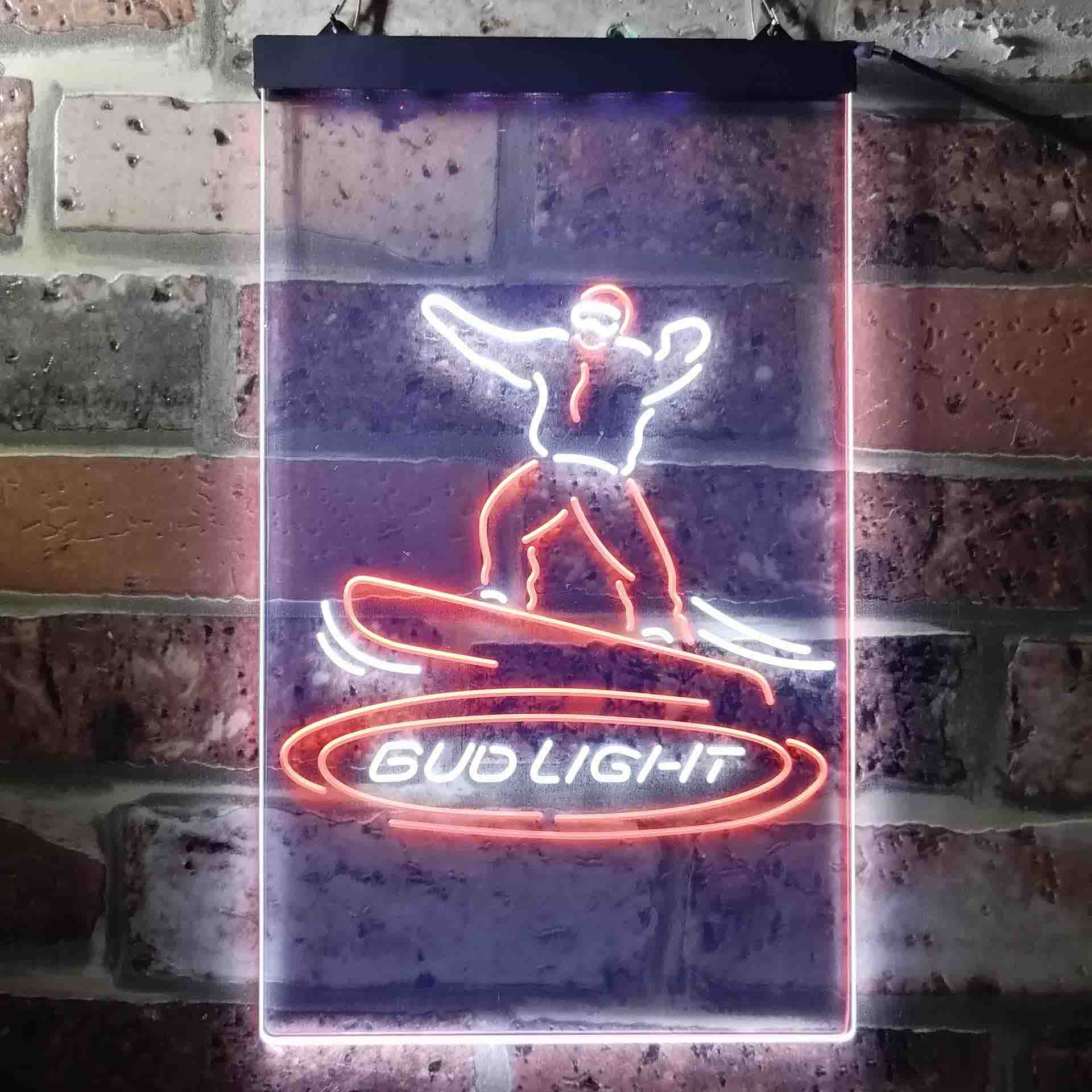 Bud Light Snowboarder Neon-Like LED Sign - ProLedSign