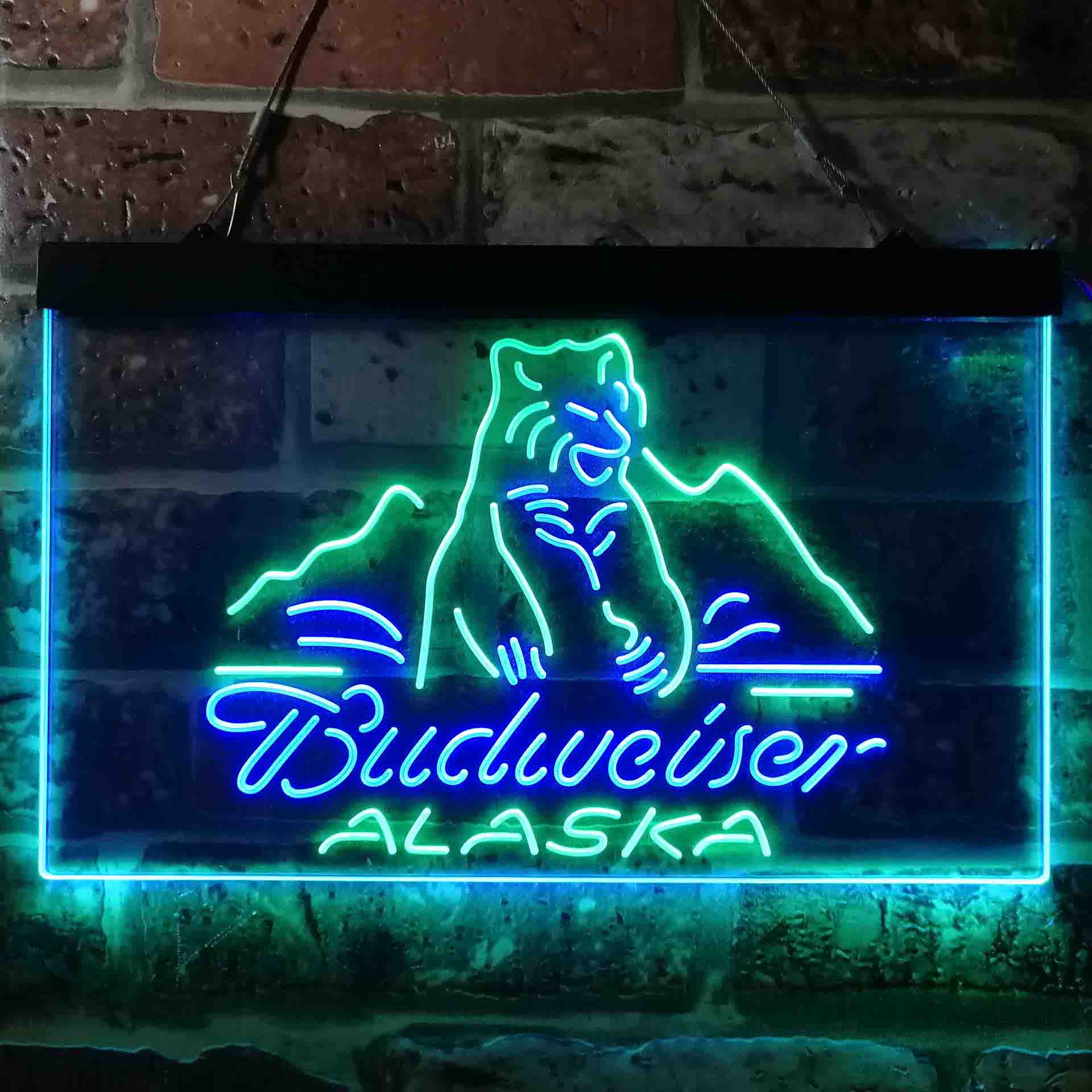 Budweiser Alsaka Polar Bear Beer Neon-Like LED Sign