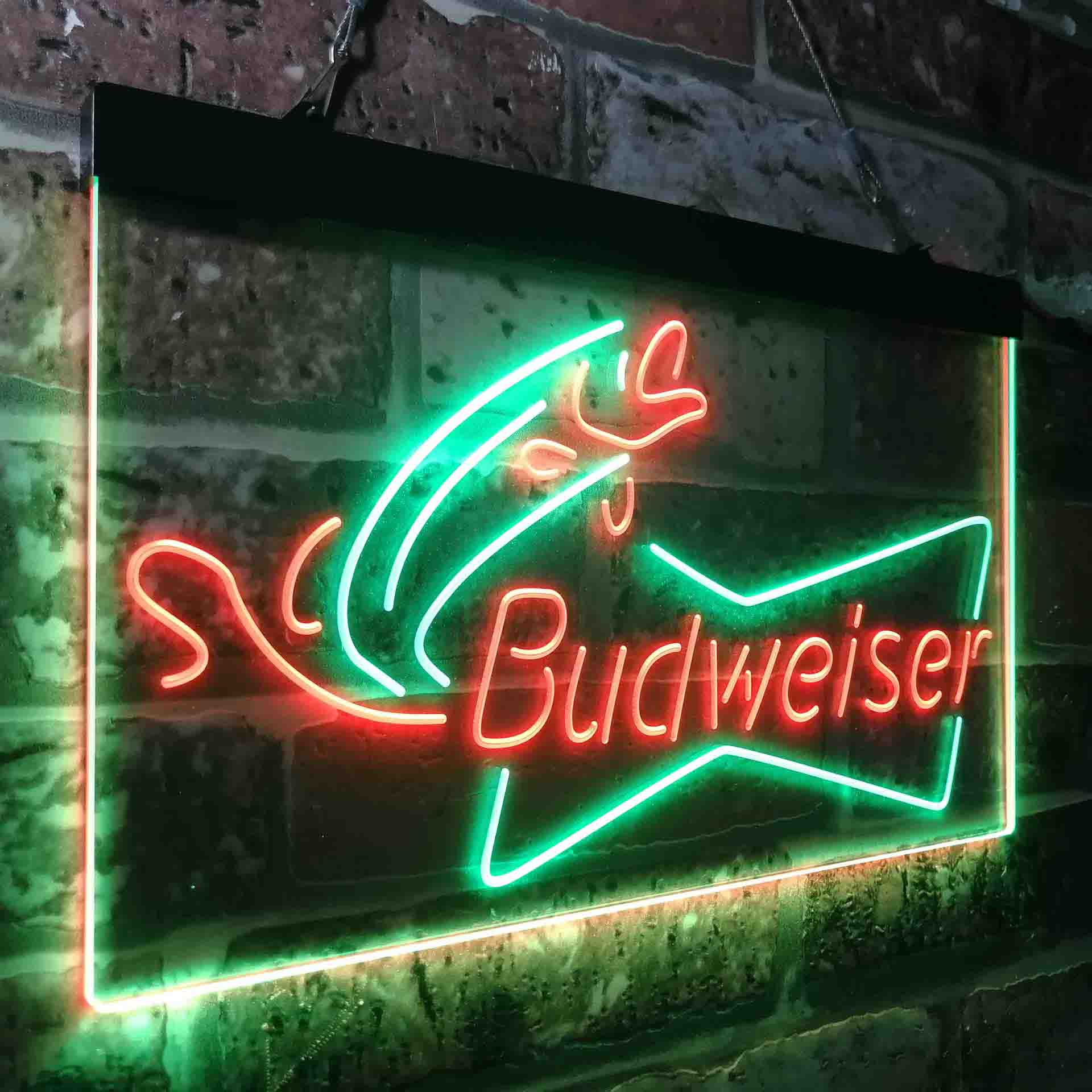 Budweiser Bow Tie Fishing Neon-Like LED Sign