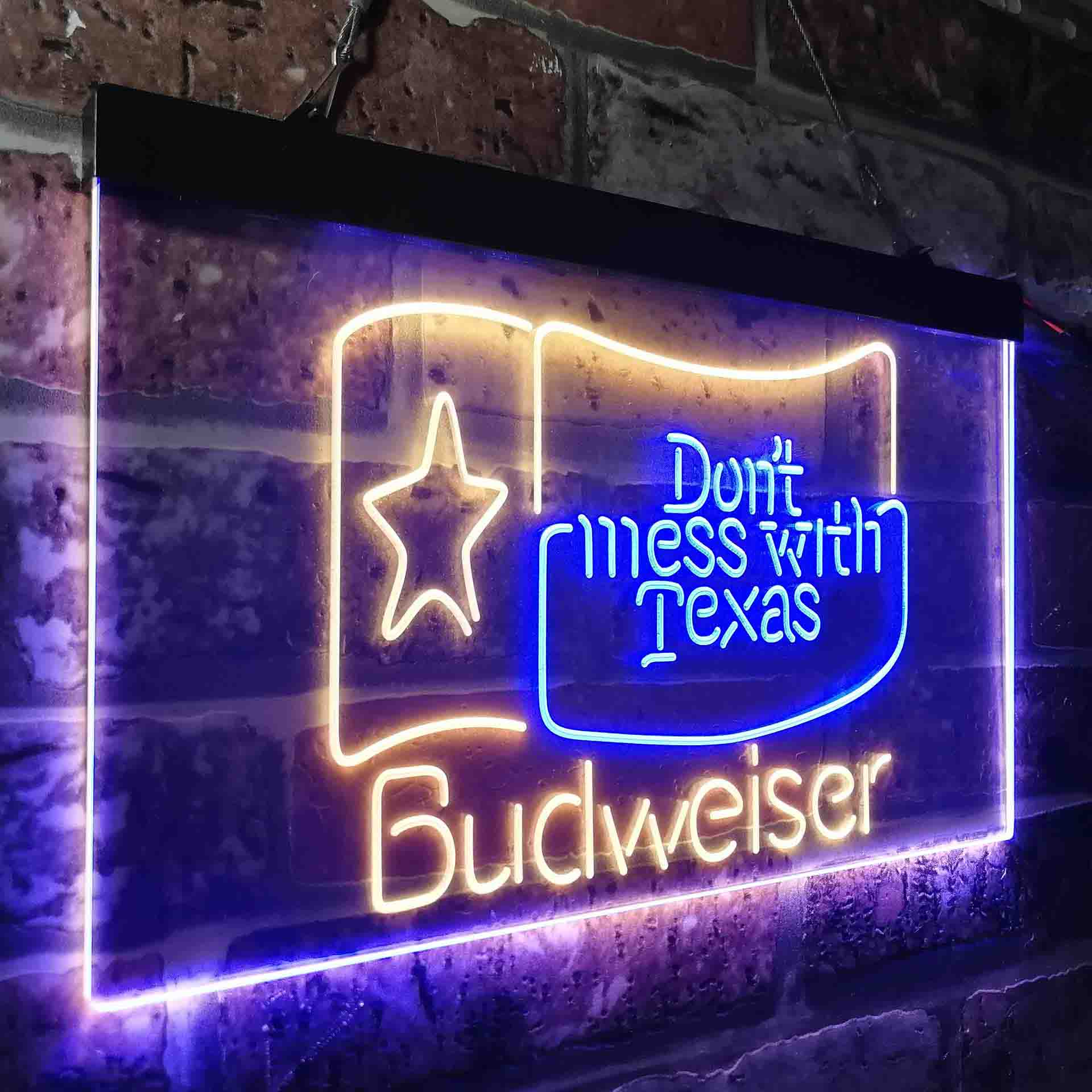 Budweiser Don't Mess with Texas Neon-Like LED Sign
