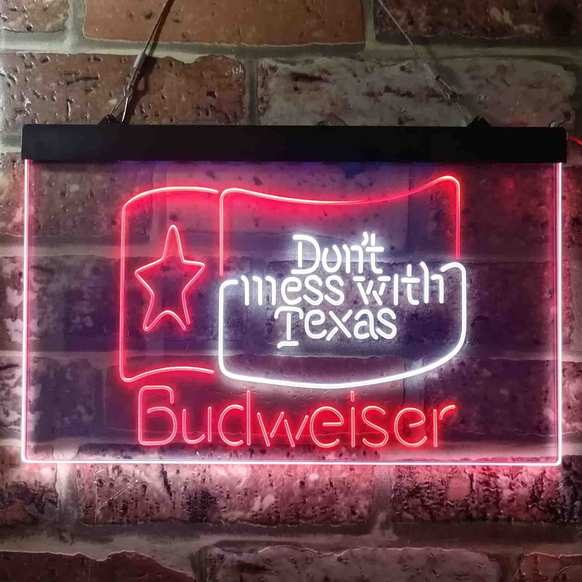 Budweiser Don't Mess with Texas Neon-Like LED Sign