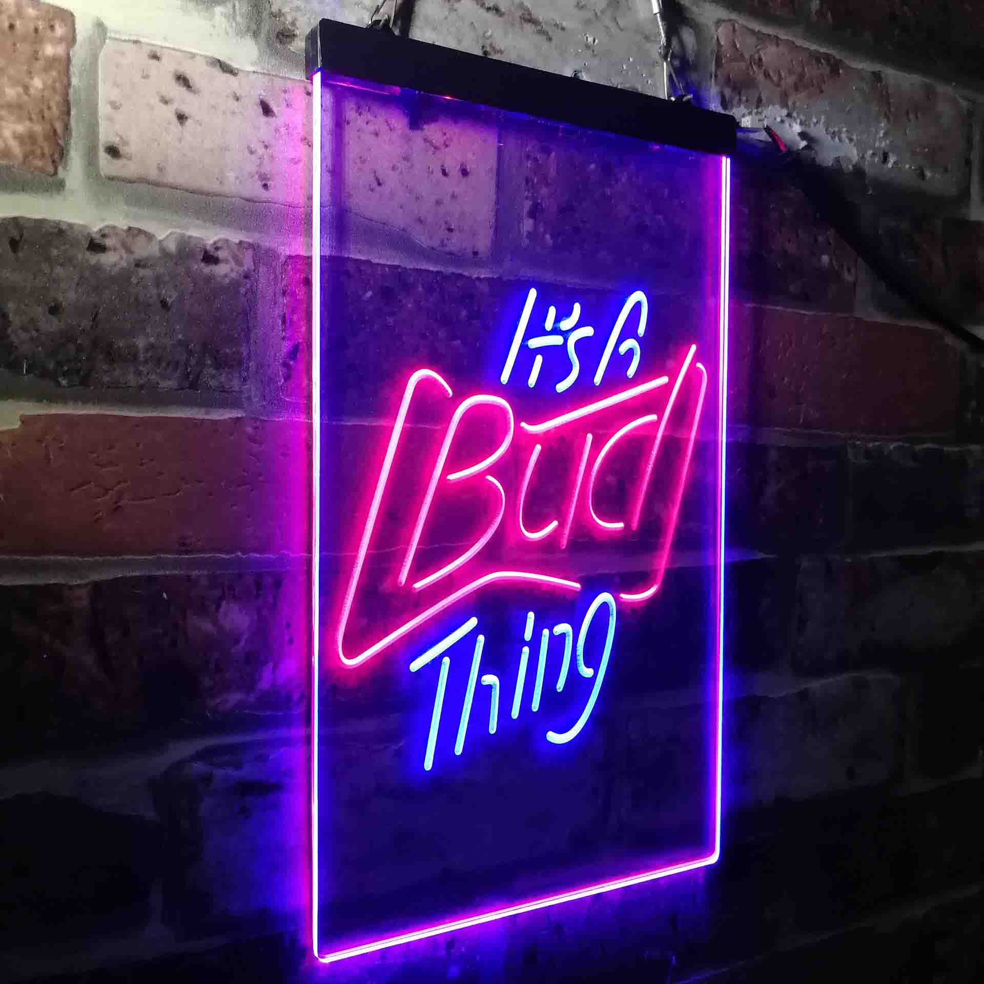 It's Bud Thing Beer Man Cave Bar Neon-Like LED Sign - ProLedSign